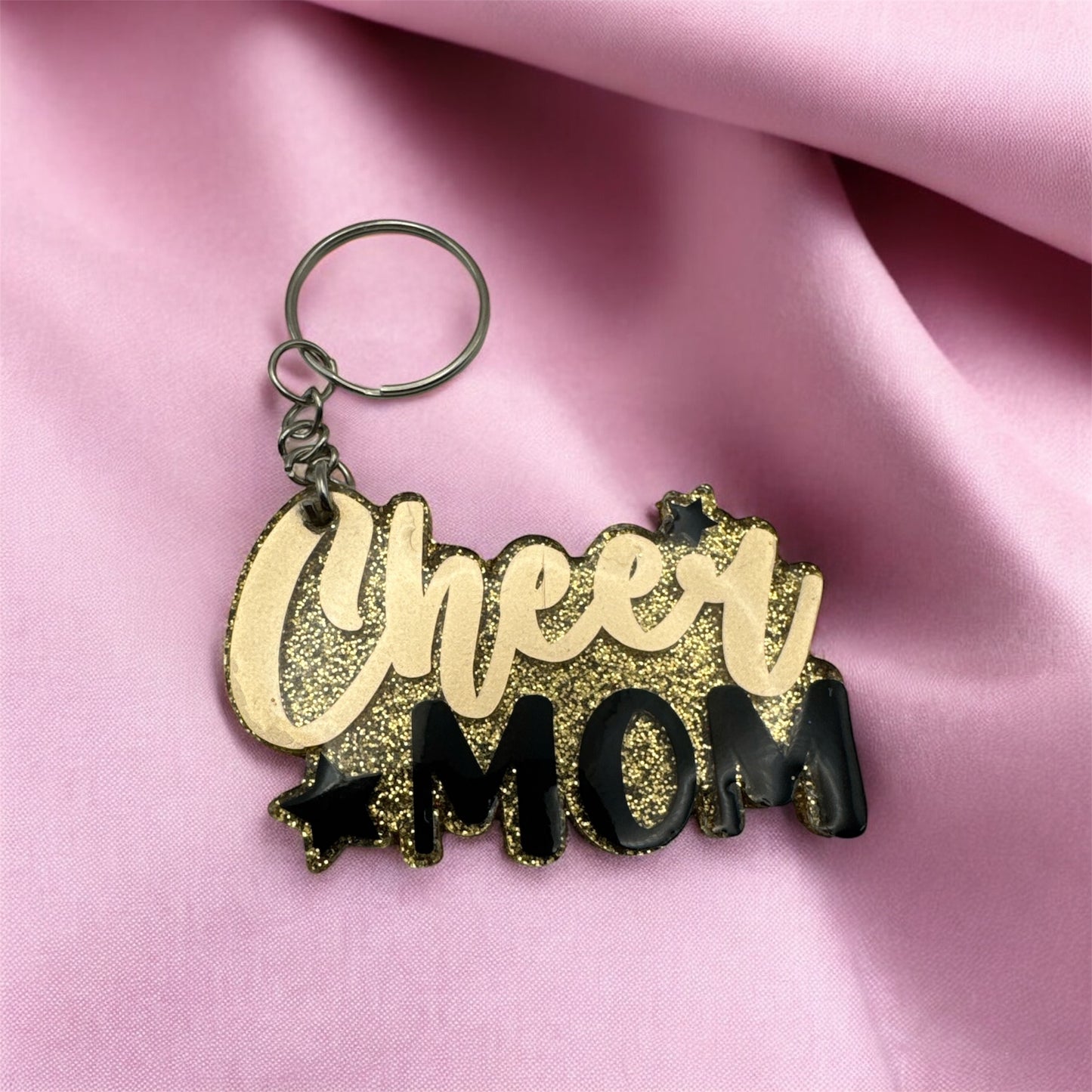Cheer Mom - Custom and Personalized KEYCHAIN, Backpack or Luggage Tag.