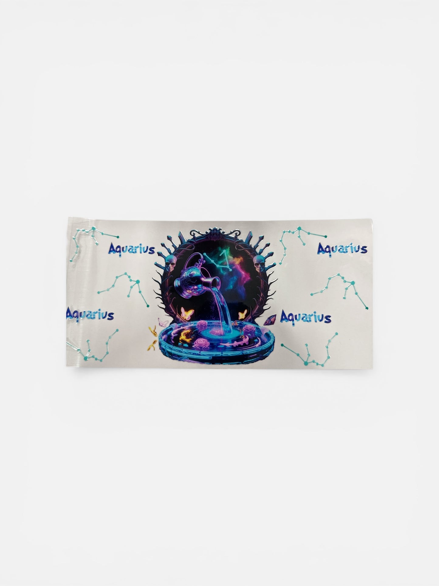 Aquarius Zodiac Sign UV DTF 16oz Cup Wrap, #200 Tumbler Decal