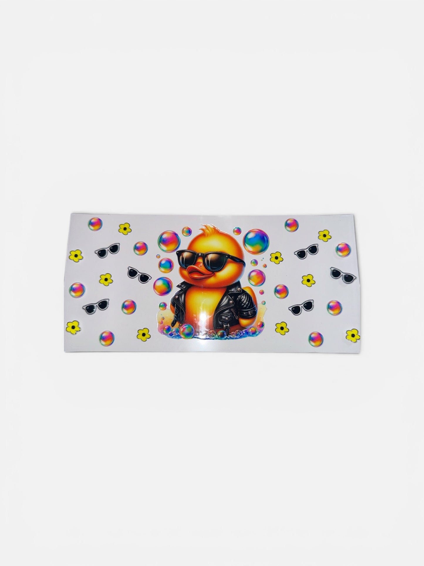 Duck - "Cool DUCK" Animal UV DTF 16oz Cup Wrap, #221 Tumbler Decal
