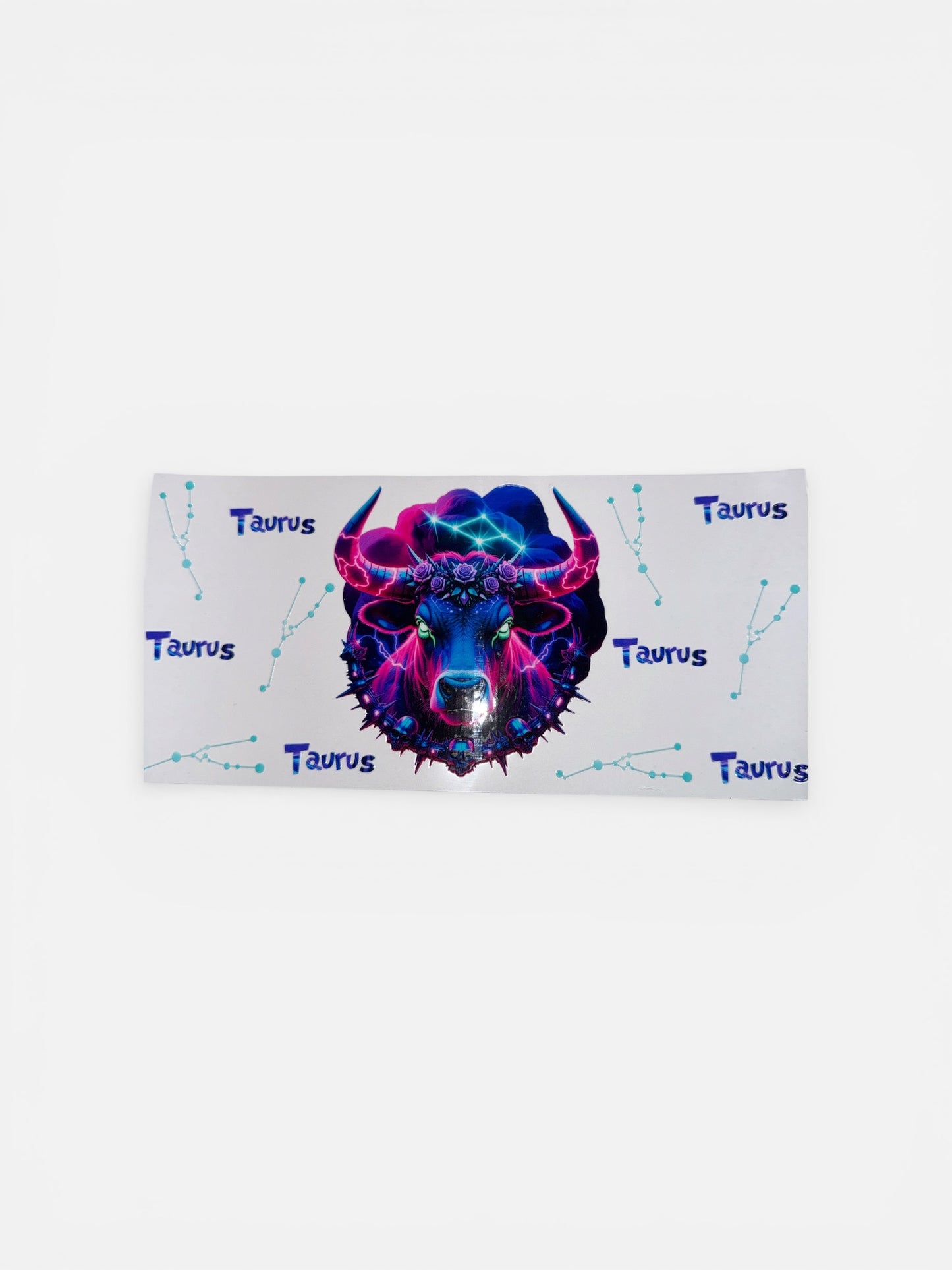 Taurus Zodiac Sign UV DTF 16oz Cup Wrap, #230 Tumbler Decal