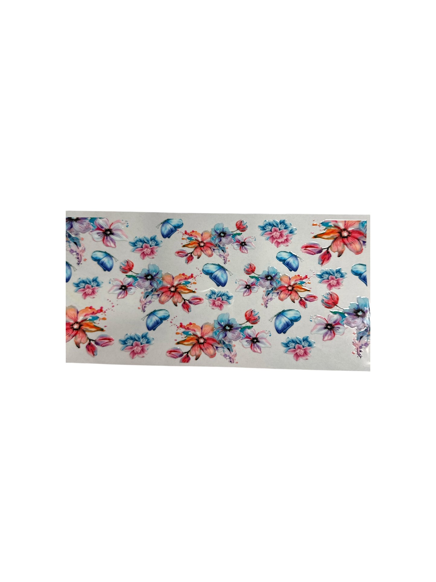 Butterflies and Flowers #344 UV DTF 16oz Cup Wrap