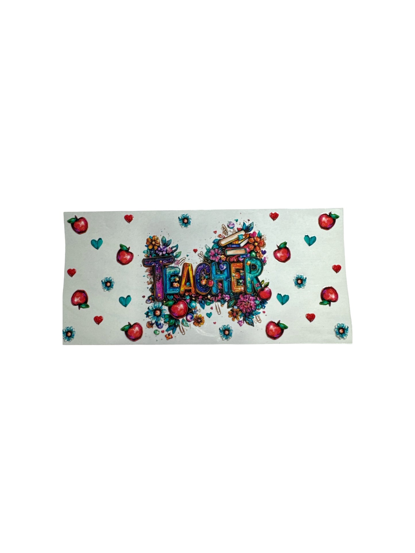 Teacher Books 16oz UV DTF Cup Wrap Transfer for Cups #350