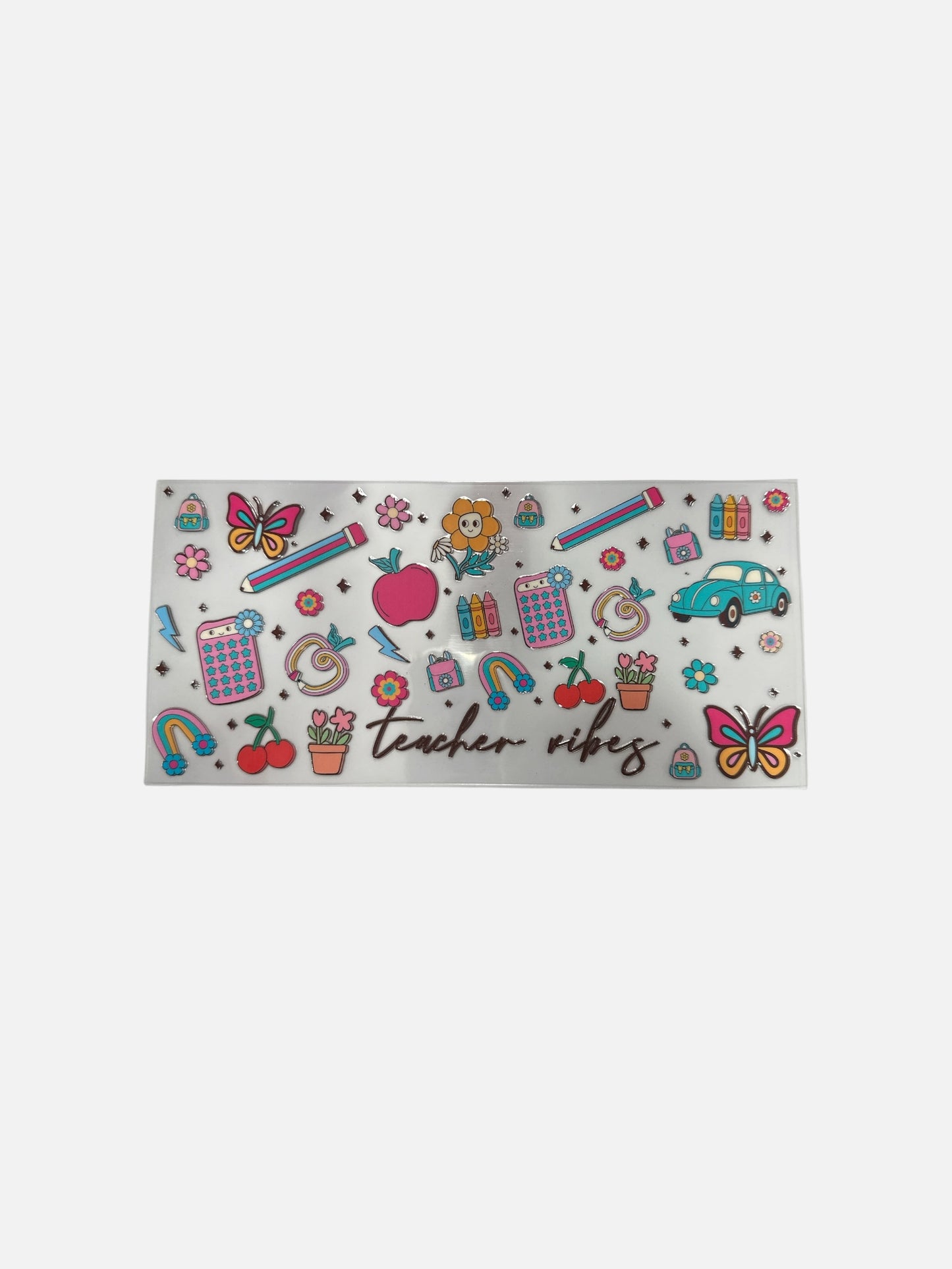 Teacher Wrap with Supplies 16oz UV DTF Cup Wrap Transfer for Cups #578