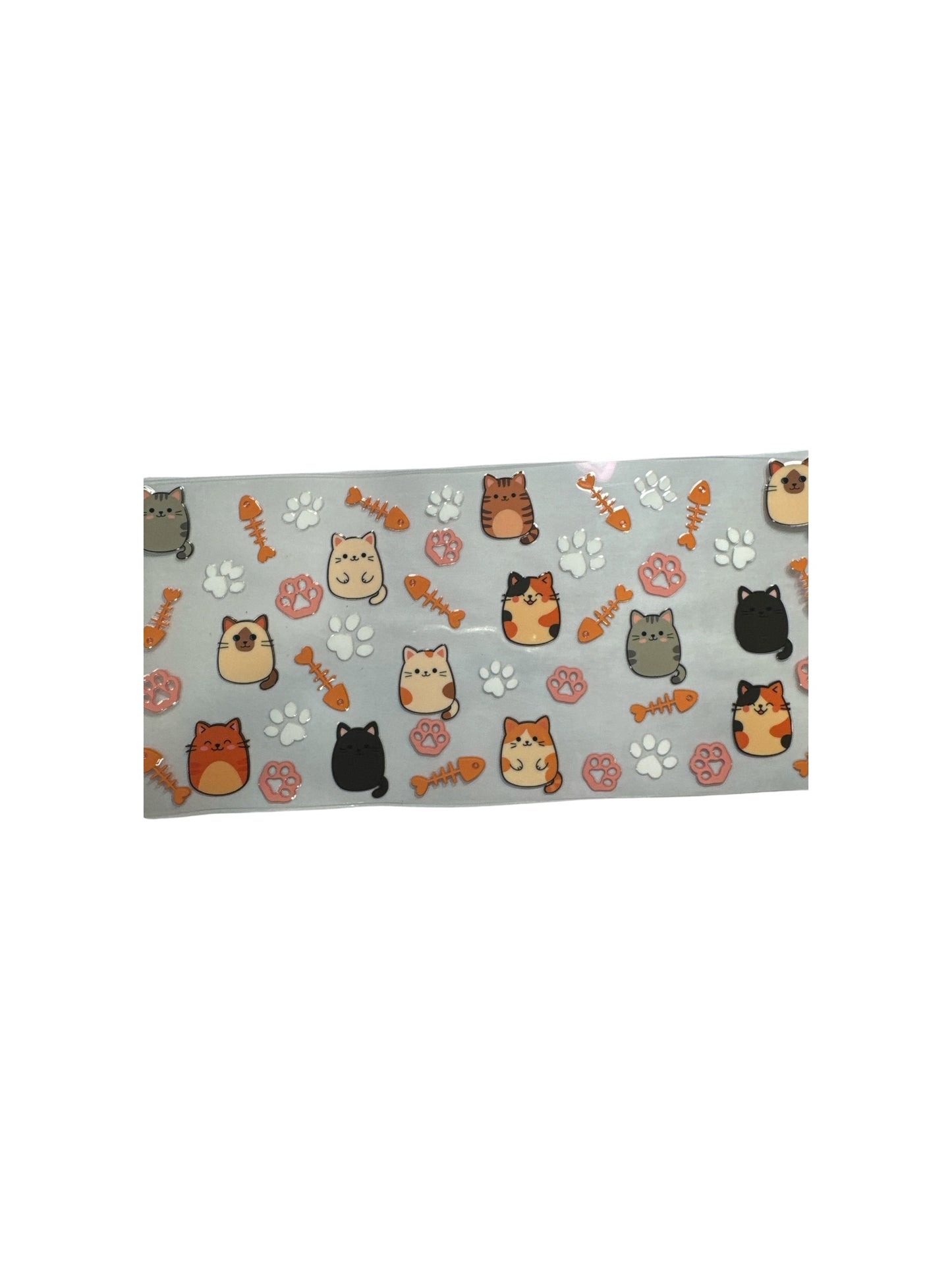 Cats and Fish 16oz UV DTF Cup Wrap Transfer for Cups #622