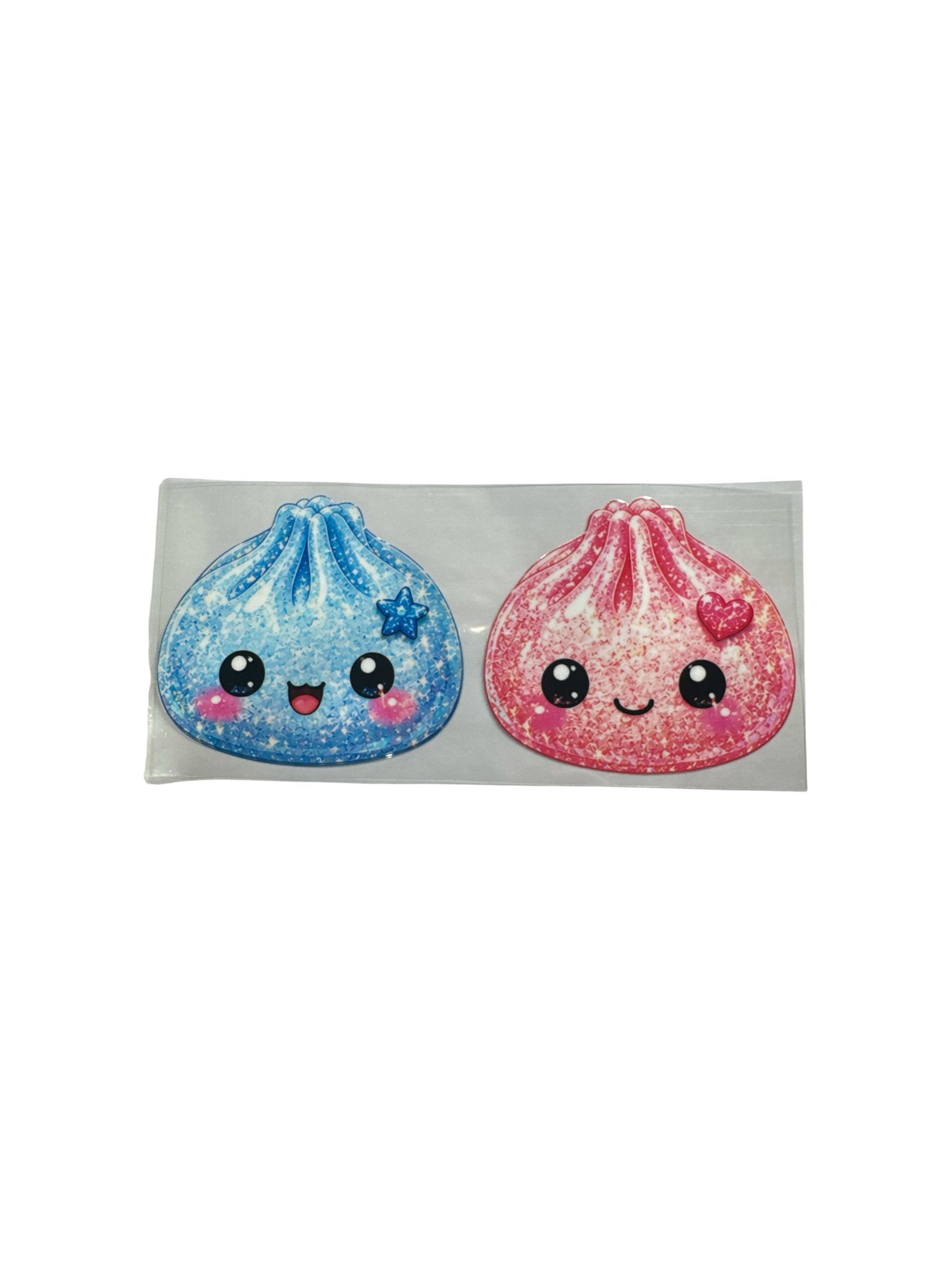 Dumplings Red and Blue 16oz UV DTF Transfer for Cups #608