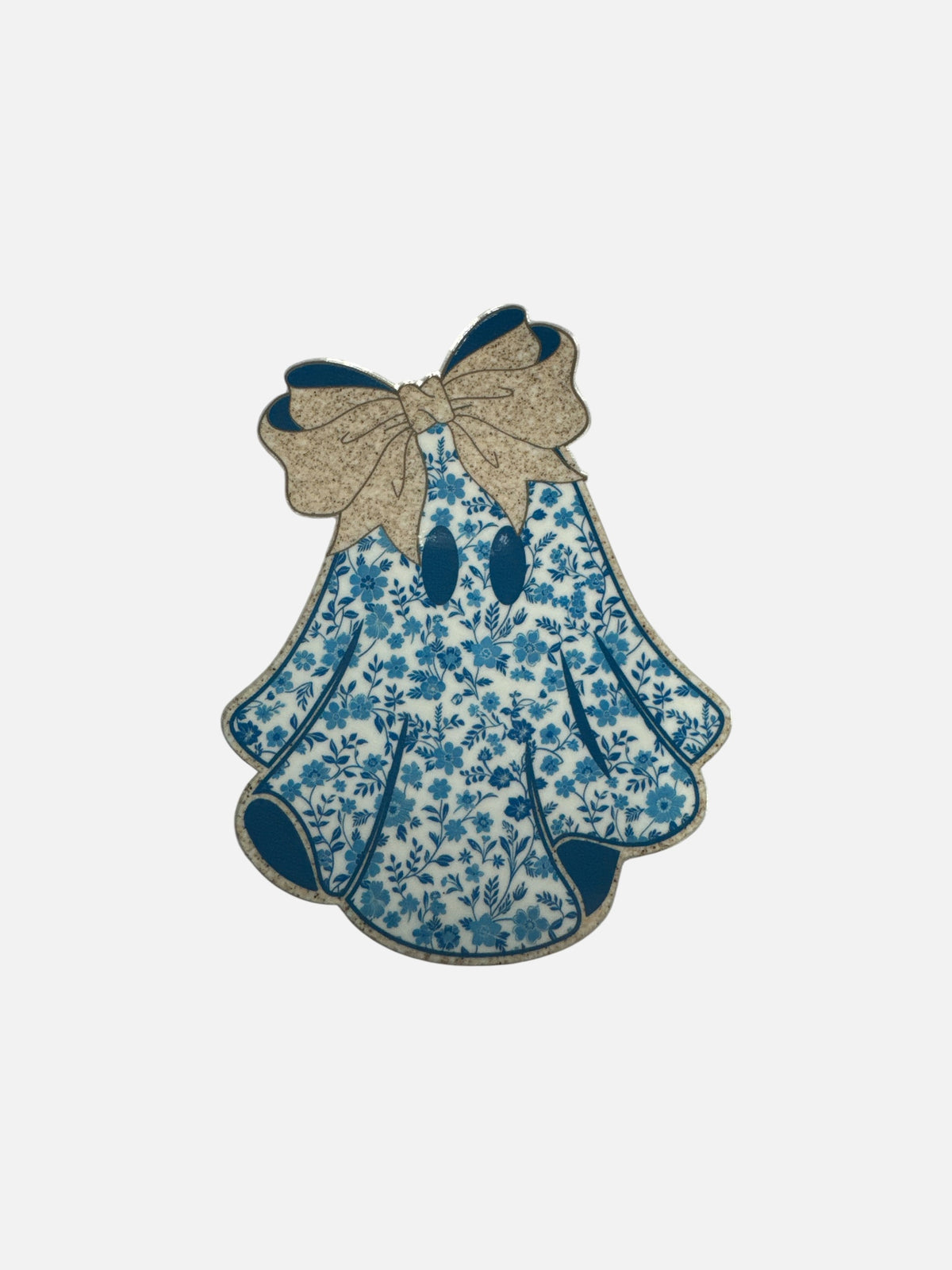 15oz UV DTF Transfer Ghost Blue Floral Wrap, #649