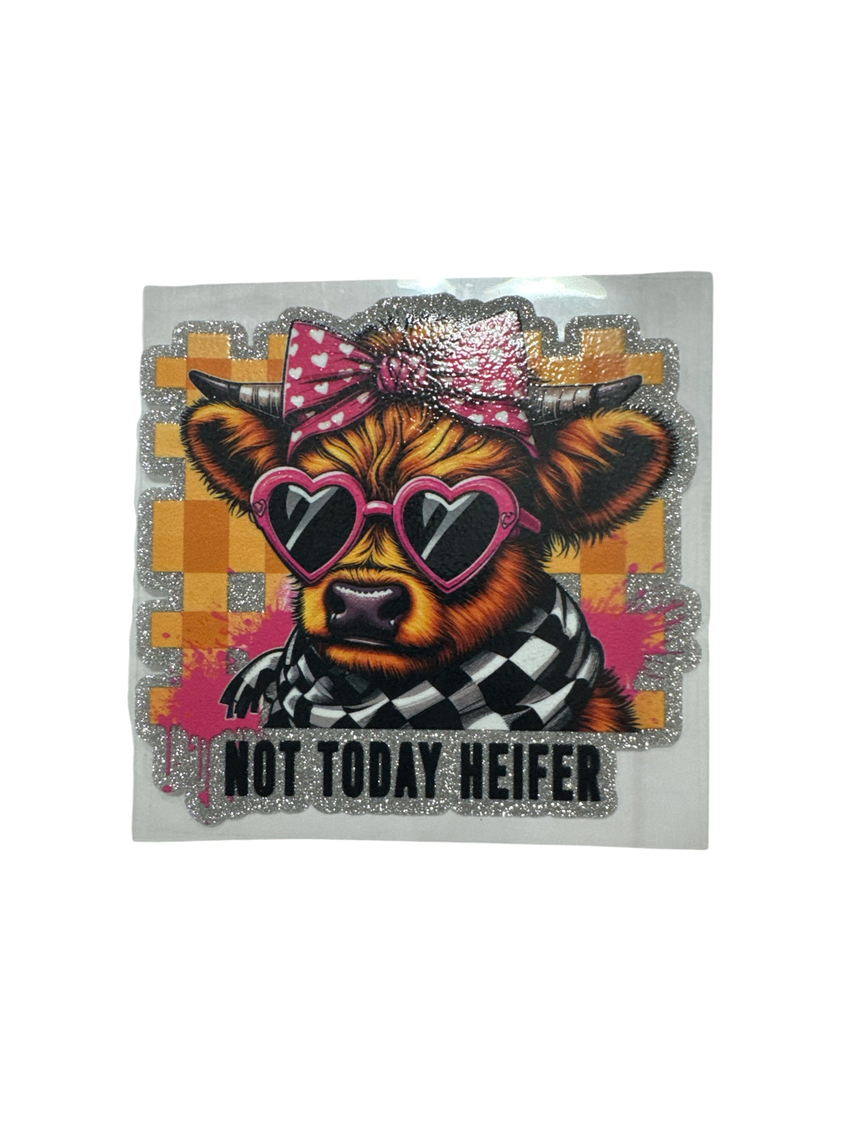 15oz UV DTF Transfer Not Today Glitter Wrap, #449