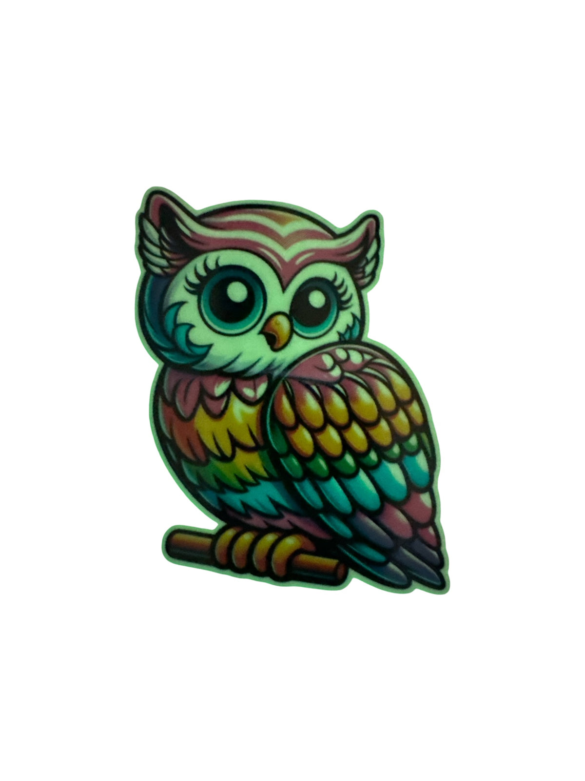 15oz GLOW IN THE DARK UV DTF Owl Transfer #673