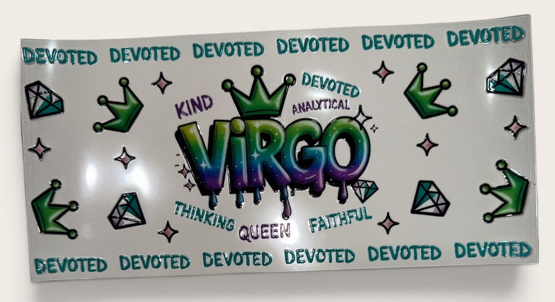 Choose A Zodiac Crowns UVDTF Decals| Aquarius| Aries| Cancer| Capricorn| Gemini| Leo| Libra| Pisces| Sagittarius| Scorpio| Taurus| Virgo