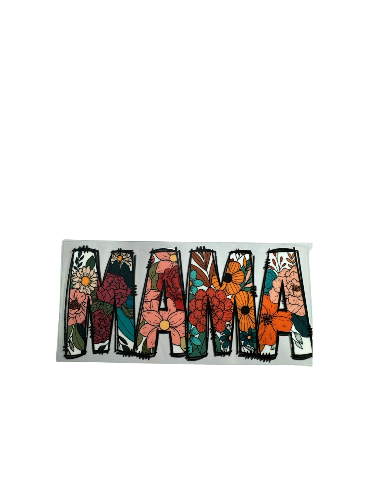 Mama with Flowers UV DTF 16oz Decal Wrap #704