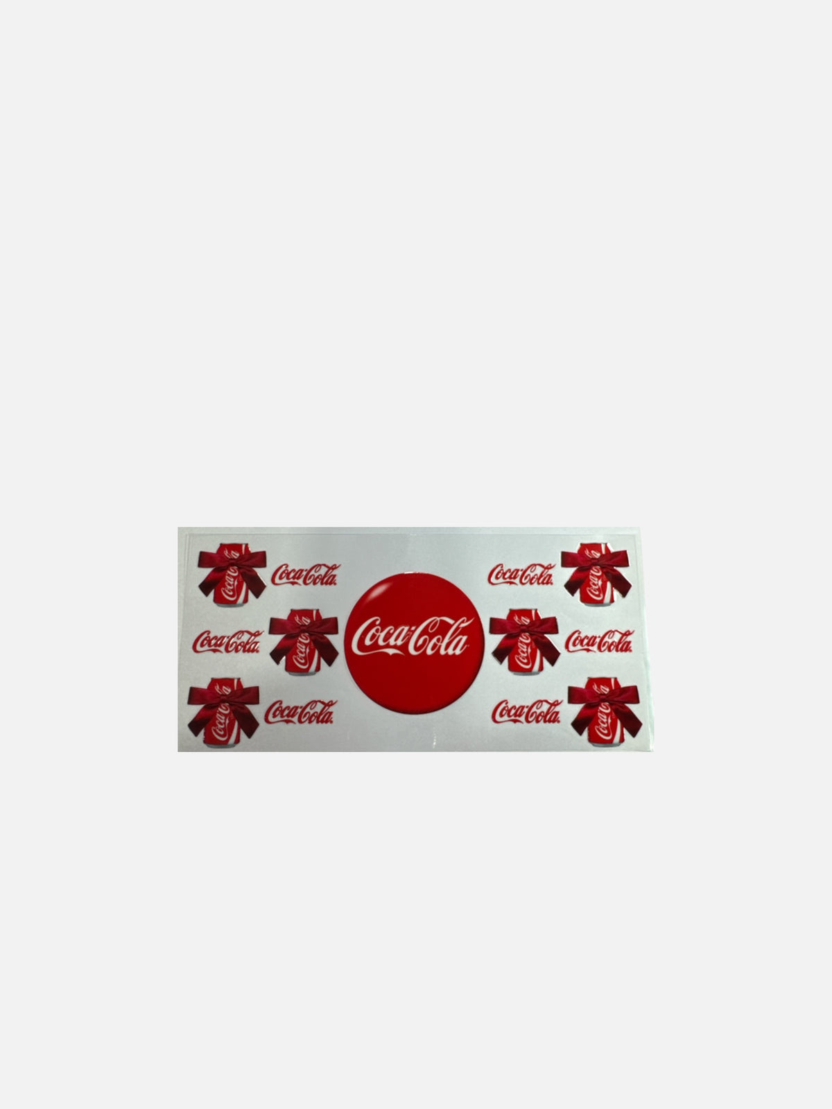 Soda drinks Coca Cola with and Bows 16oz UV DTF Transfer for Cups #803