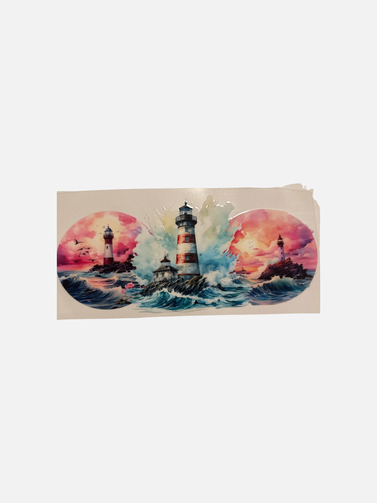 Lighthouse 16 oz UV DTF Wrap Decal Transfer #744