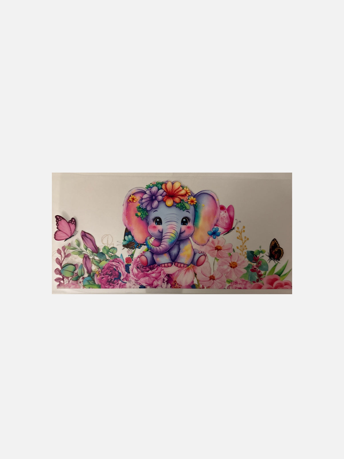 Elephant Floral Baby 16oz UV DTF Decal Transfer #762