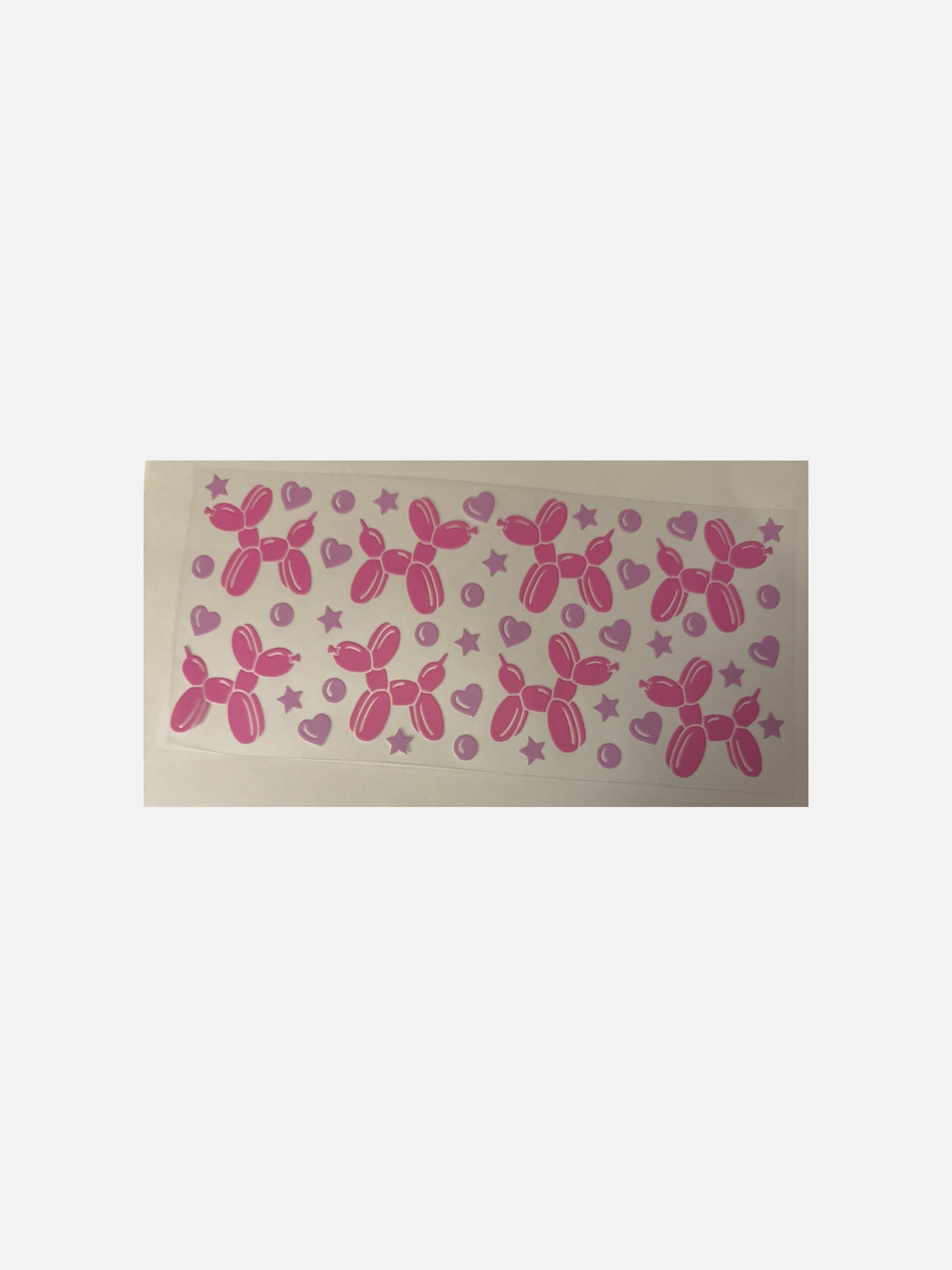 Balloon Dogs - Pink and Purple 16oz UV DTF Decal Transfer #770