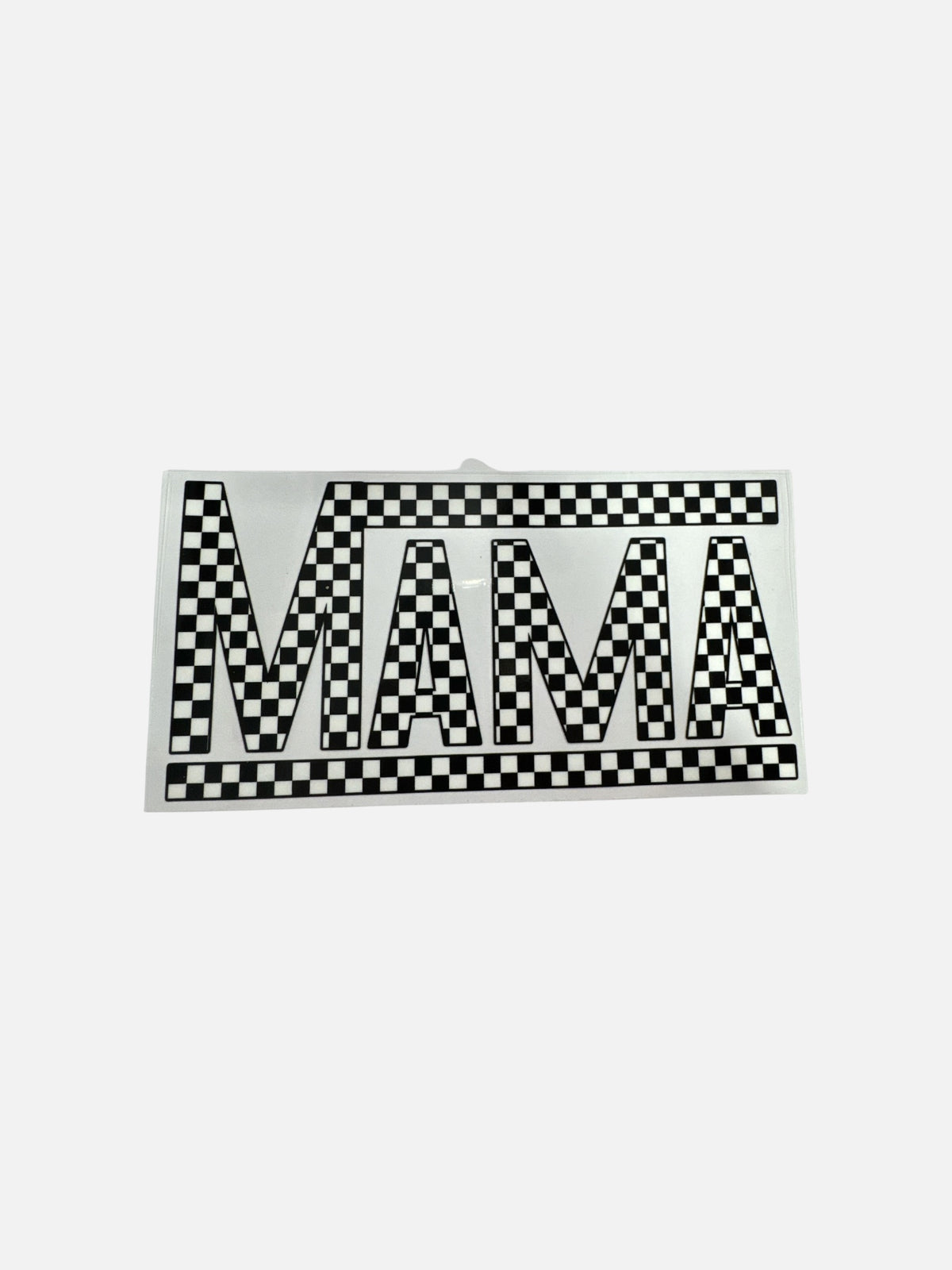 Mama with Checkered UV DTF 16oz Decal Wrap #785