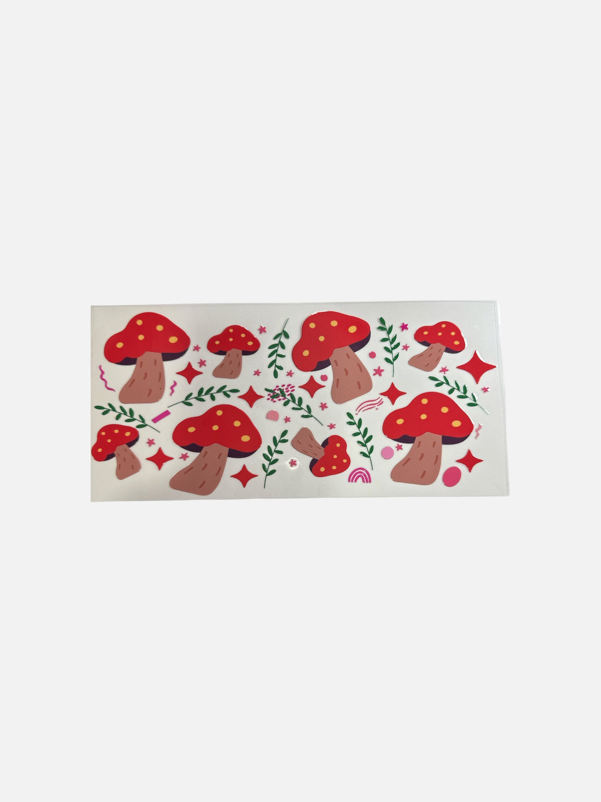 Mushrooms Red 16oz UV DTF Decal #814