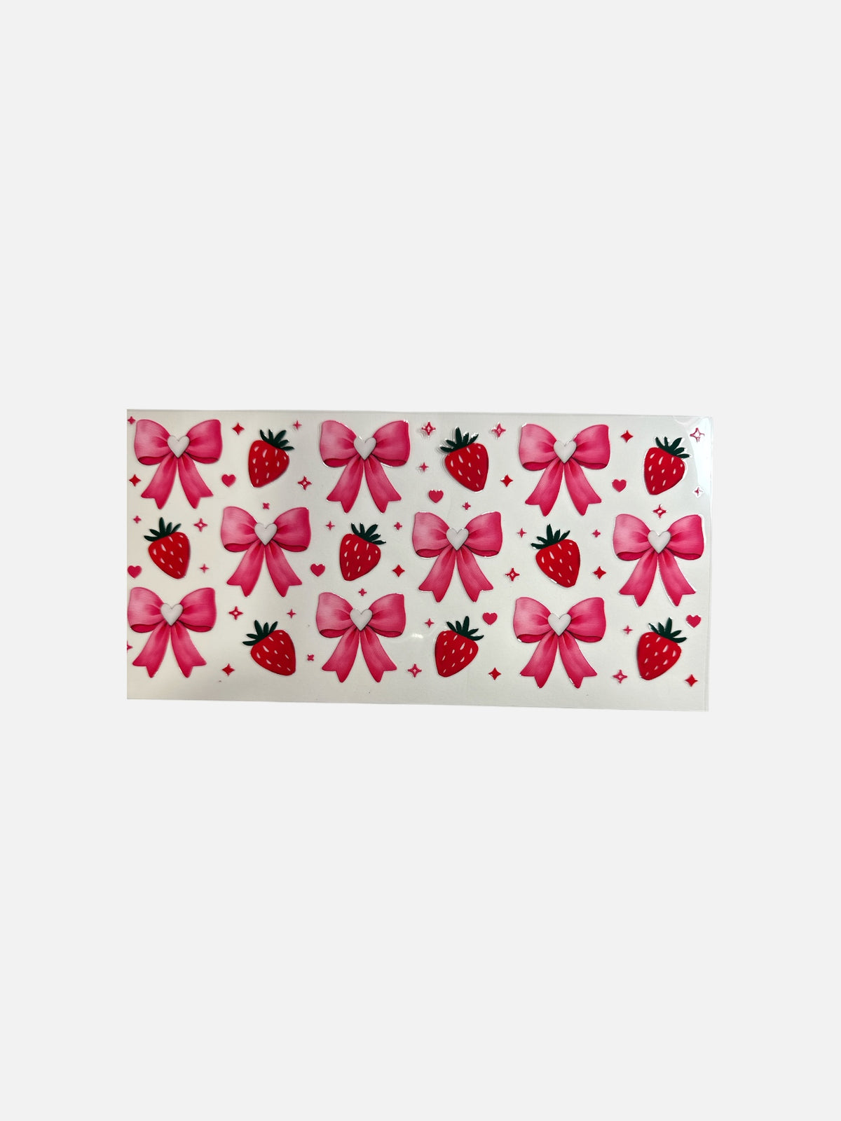 Strawberries and Bows 16oz UV DTF Decal #816
