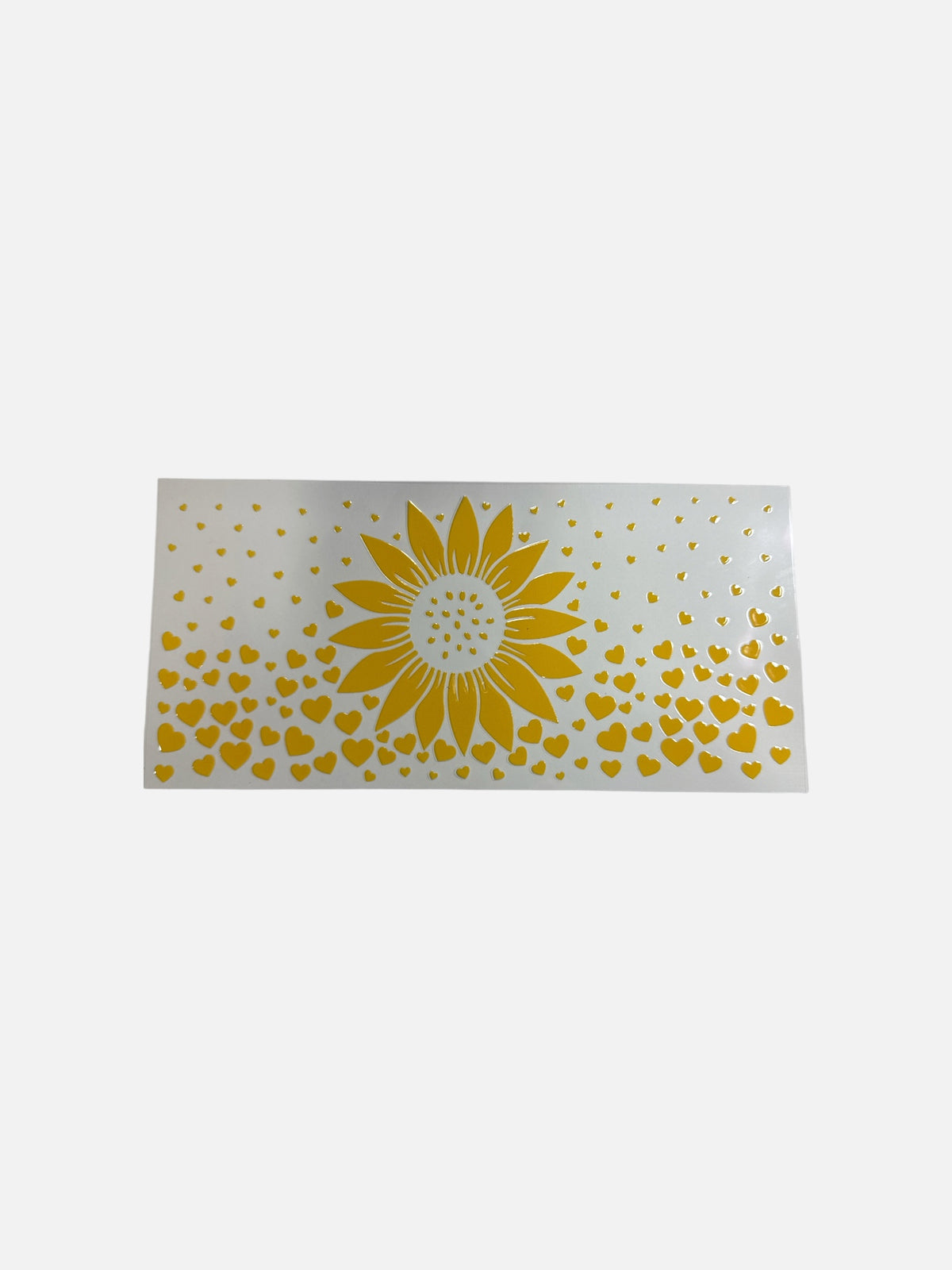Sunflower with Yellow Hearts 16oz UV DTF Decal Transfer #826