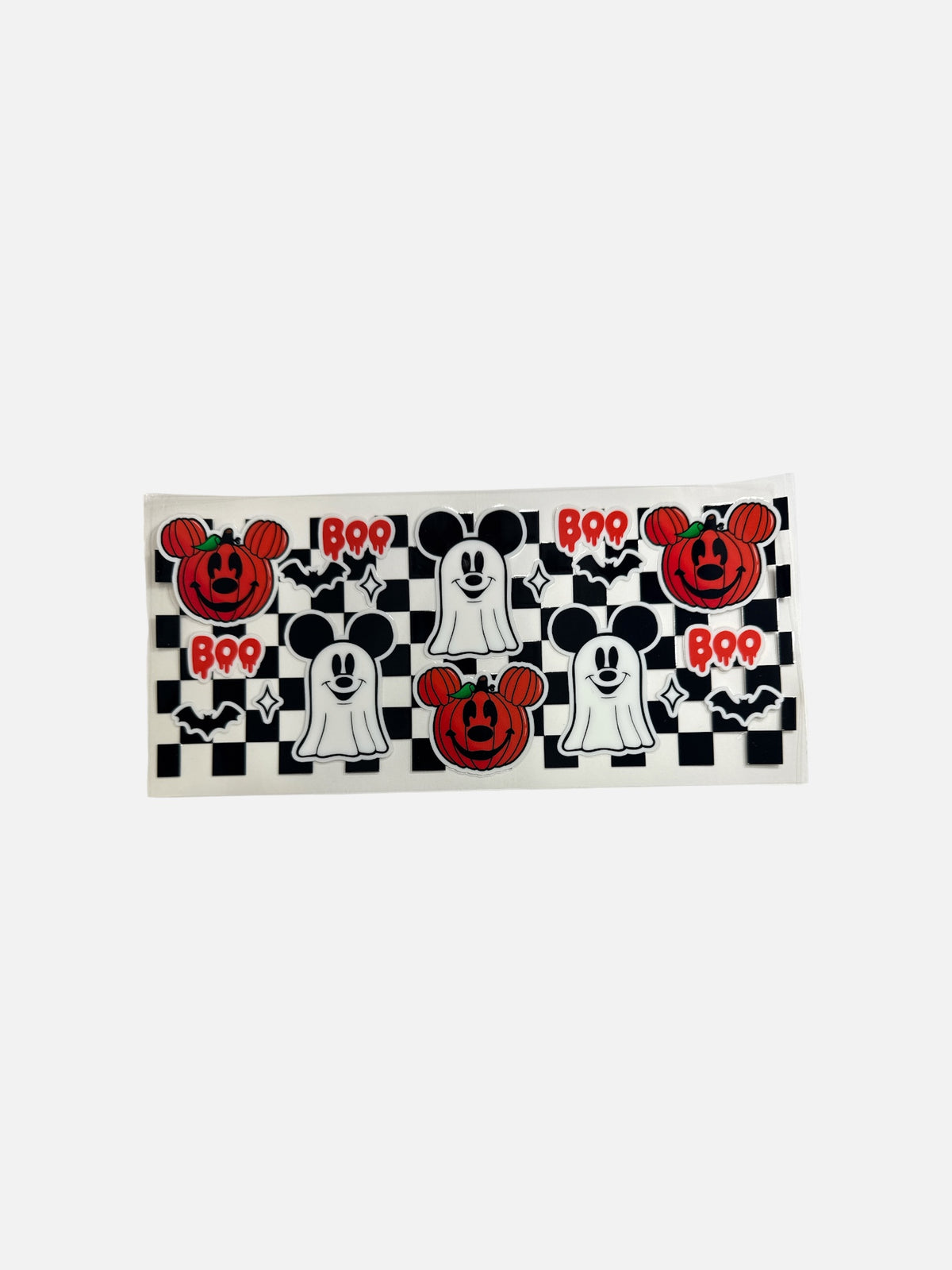 Ghost and Pumpkin Ears UV DTF 16oz DTF Decal Transfer #895