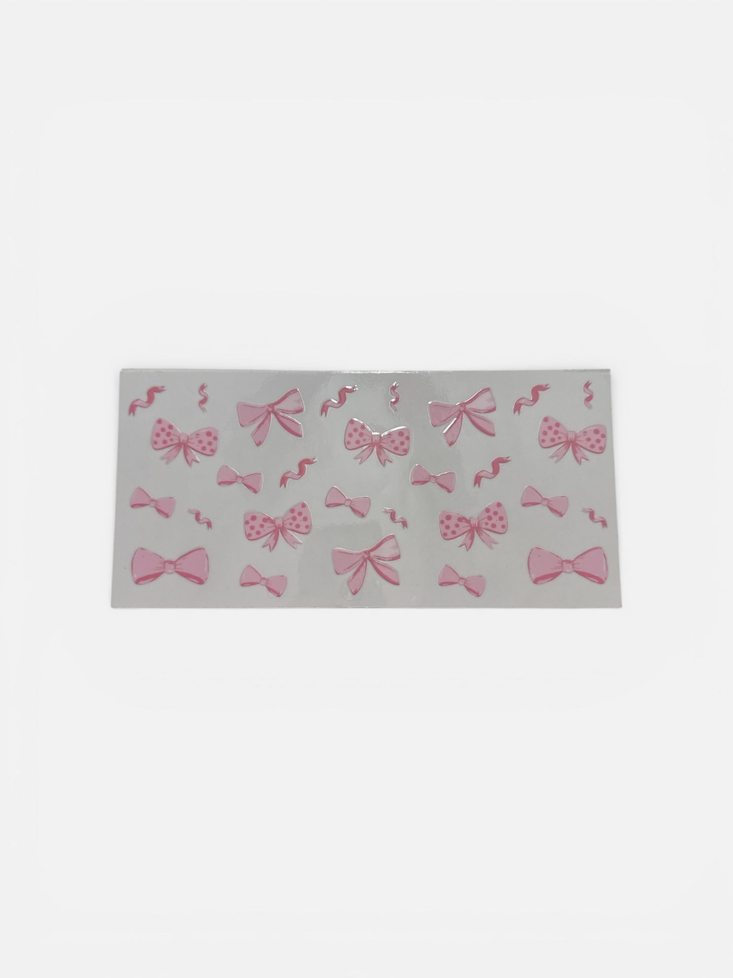 Pink Bows with Ribbon 16oz UV DTF Transfer for Cups #138