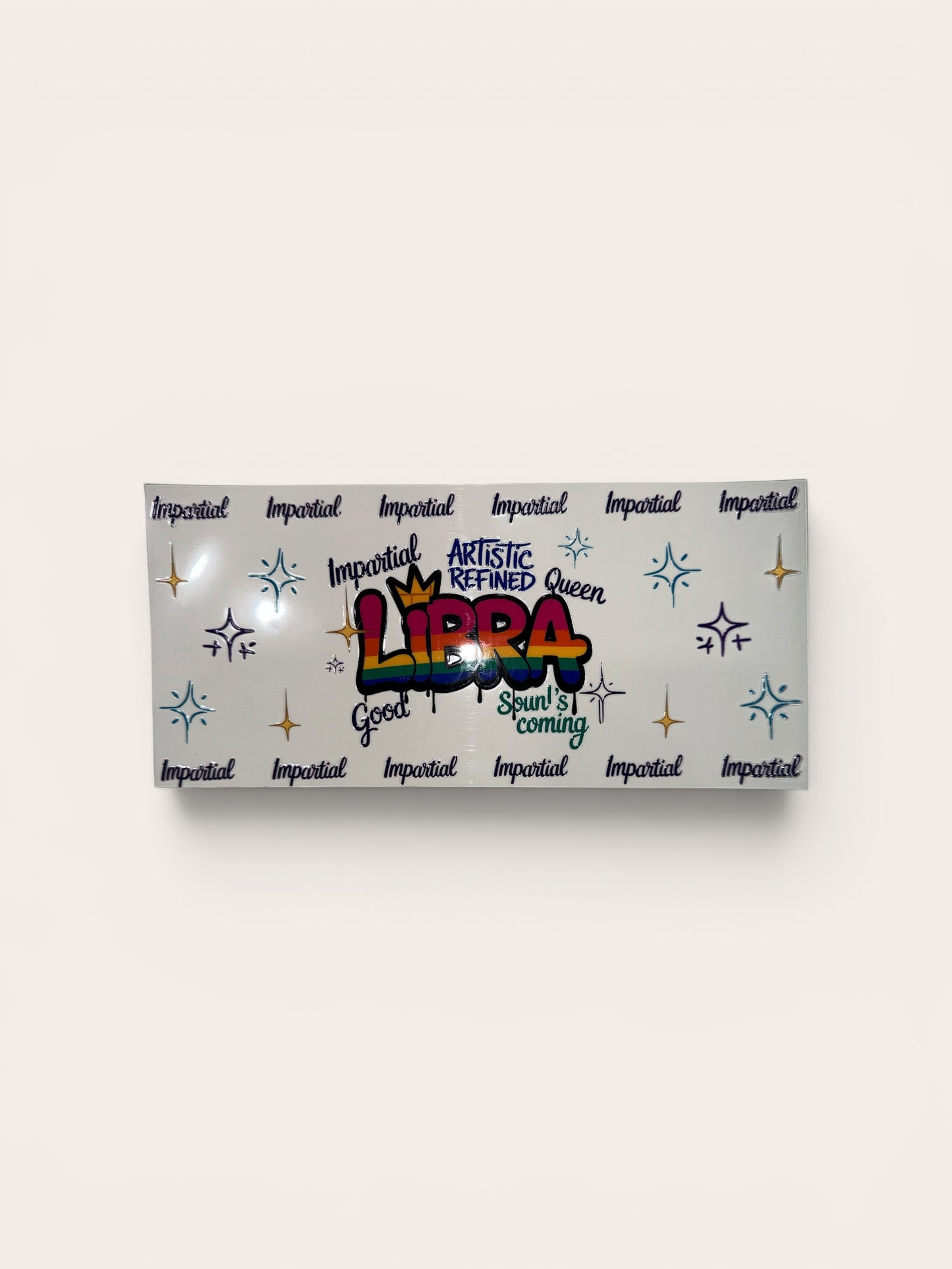 Libra Zodiac Sign UV DTF 16oz Cup Wrap, #242 Tumbler Decal