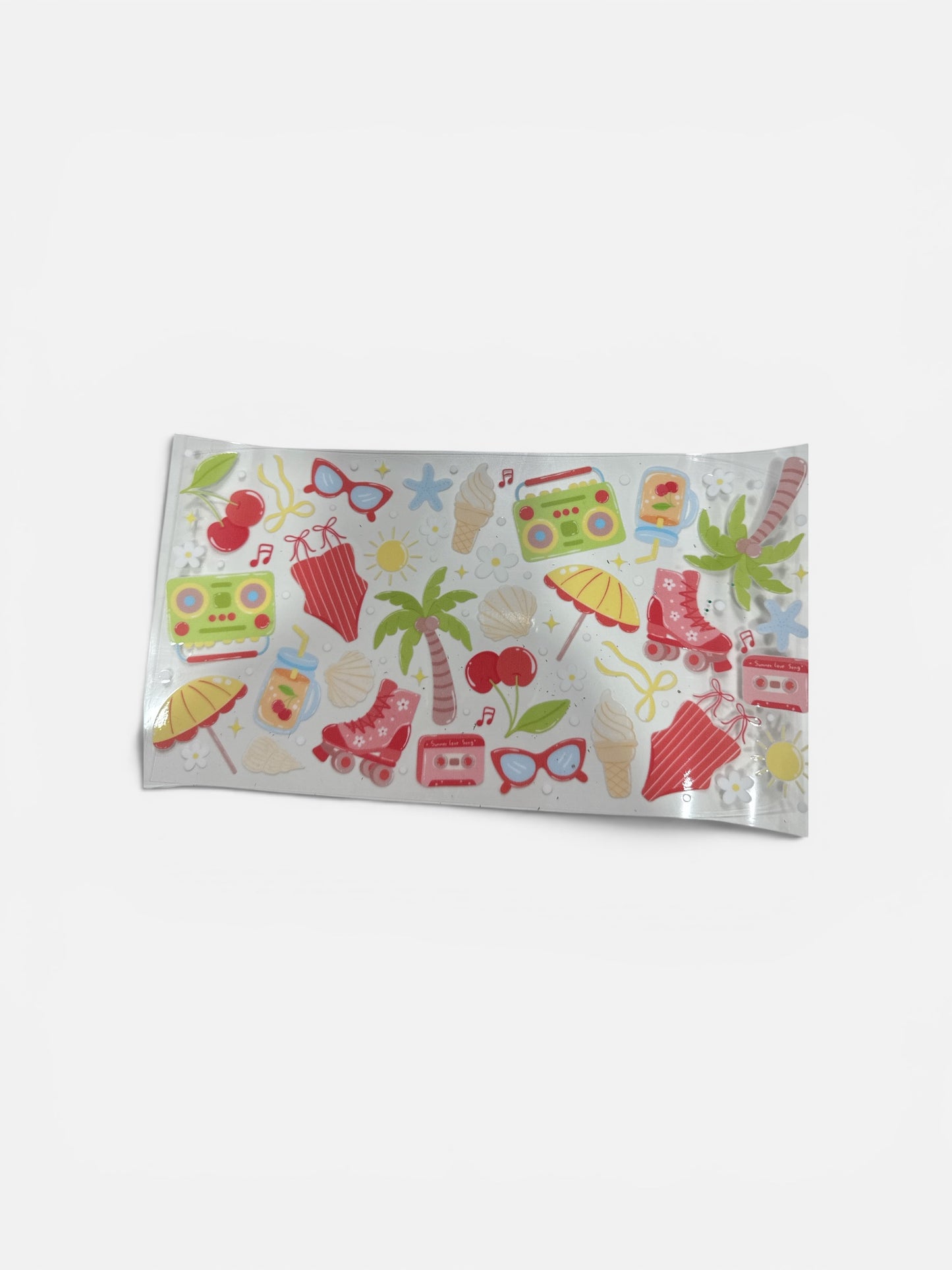 Beach Fun 16oz UV DTF Cup Wrap Transfer for Cups #335