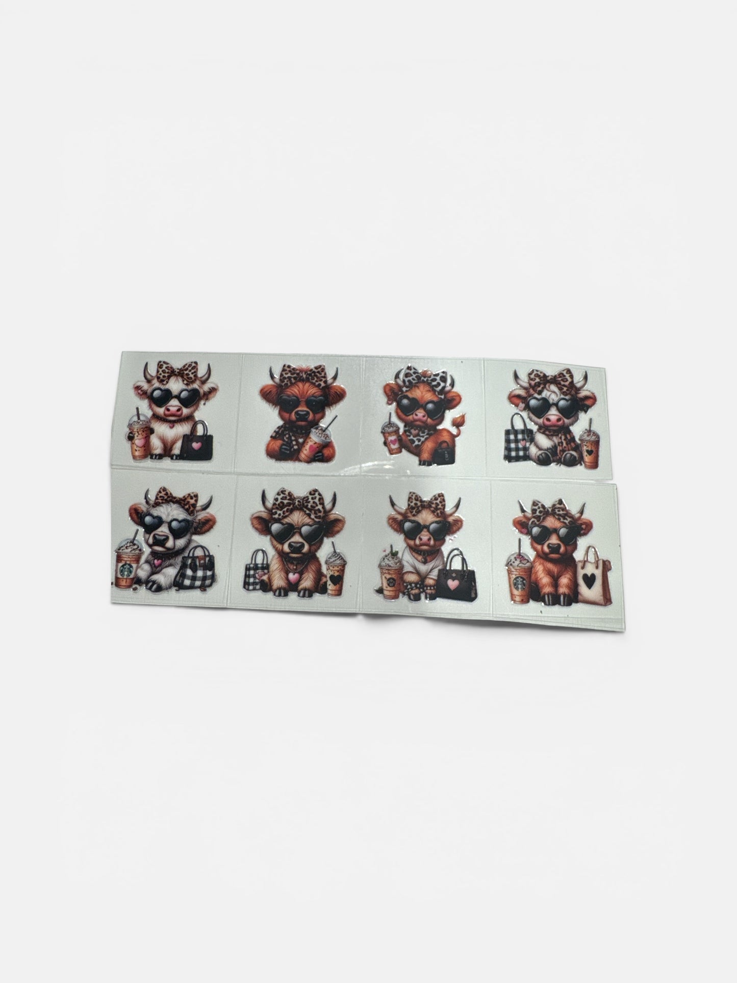 Bougie Cows #104 3 oz UV DTF Cup Wrap