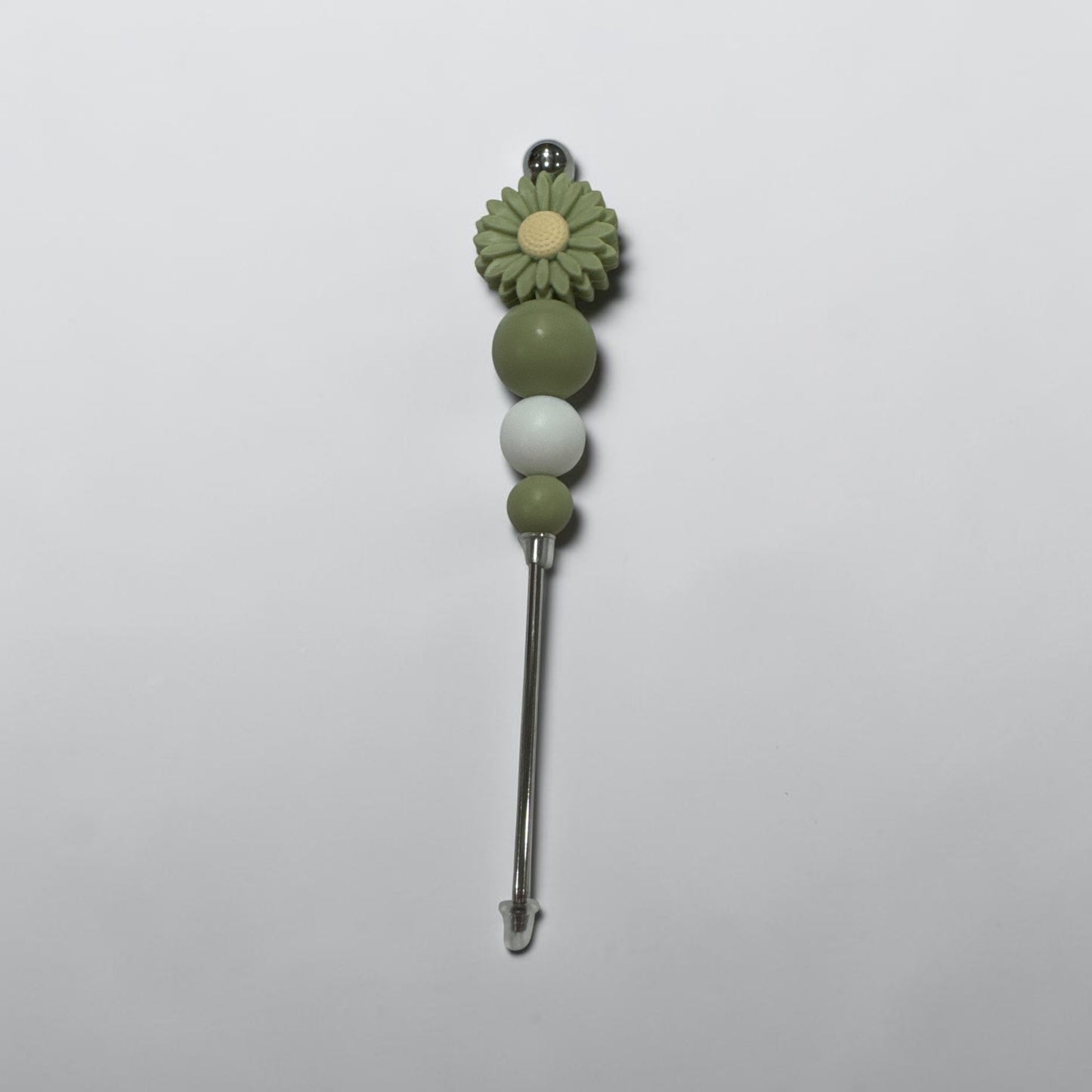 Flower Beaded Pokey Tool 4 inch (Green and White)– Craft Pick for Vinyl Weeding & Detail Work