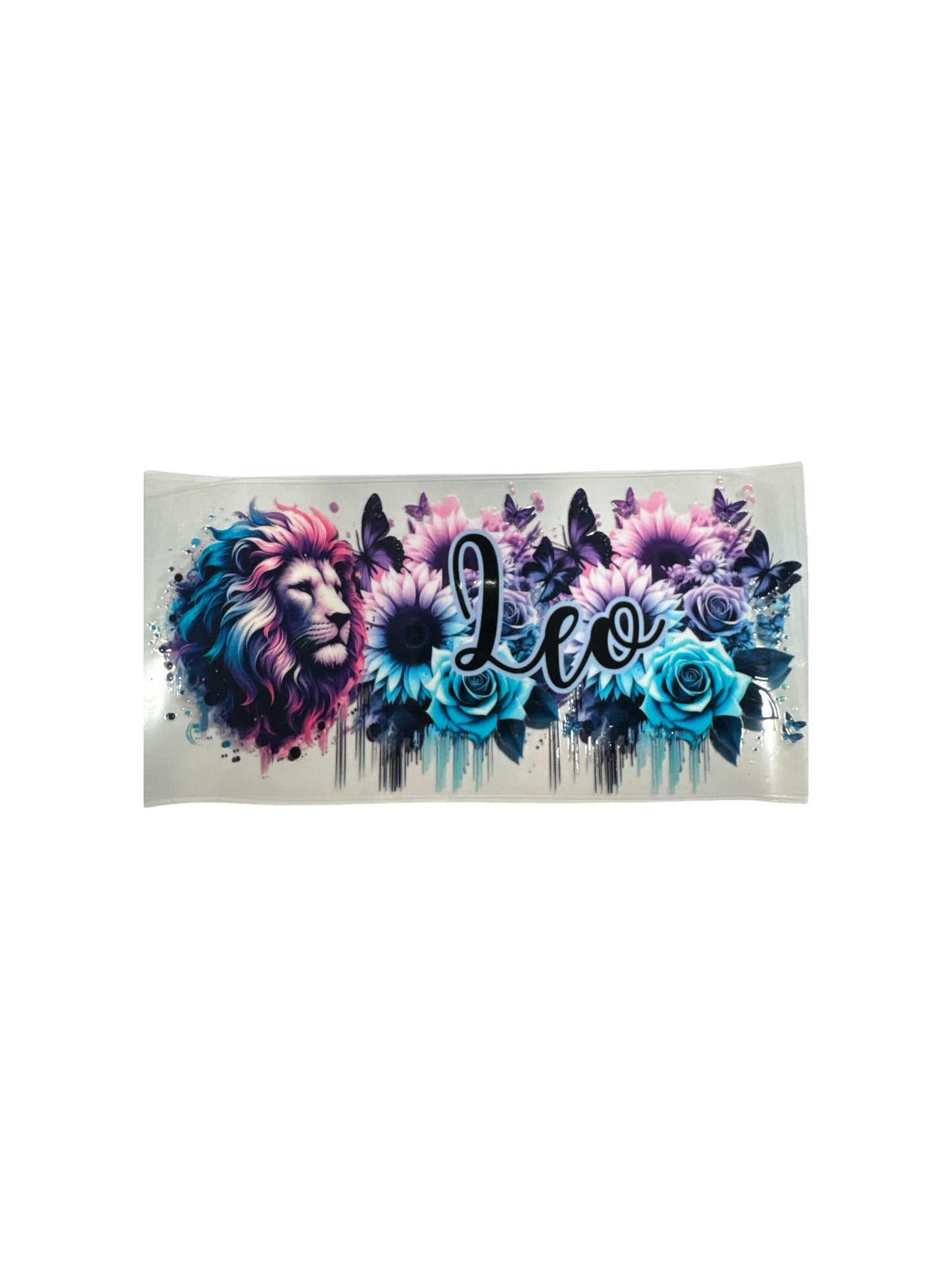 Leo Zodiac Sign UV DTF 16oz Cup Wrap, #253 Tumbler Decal