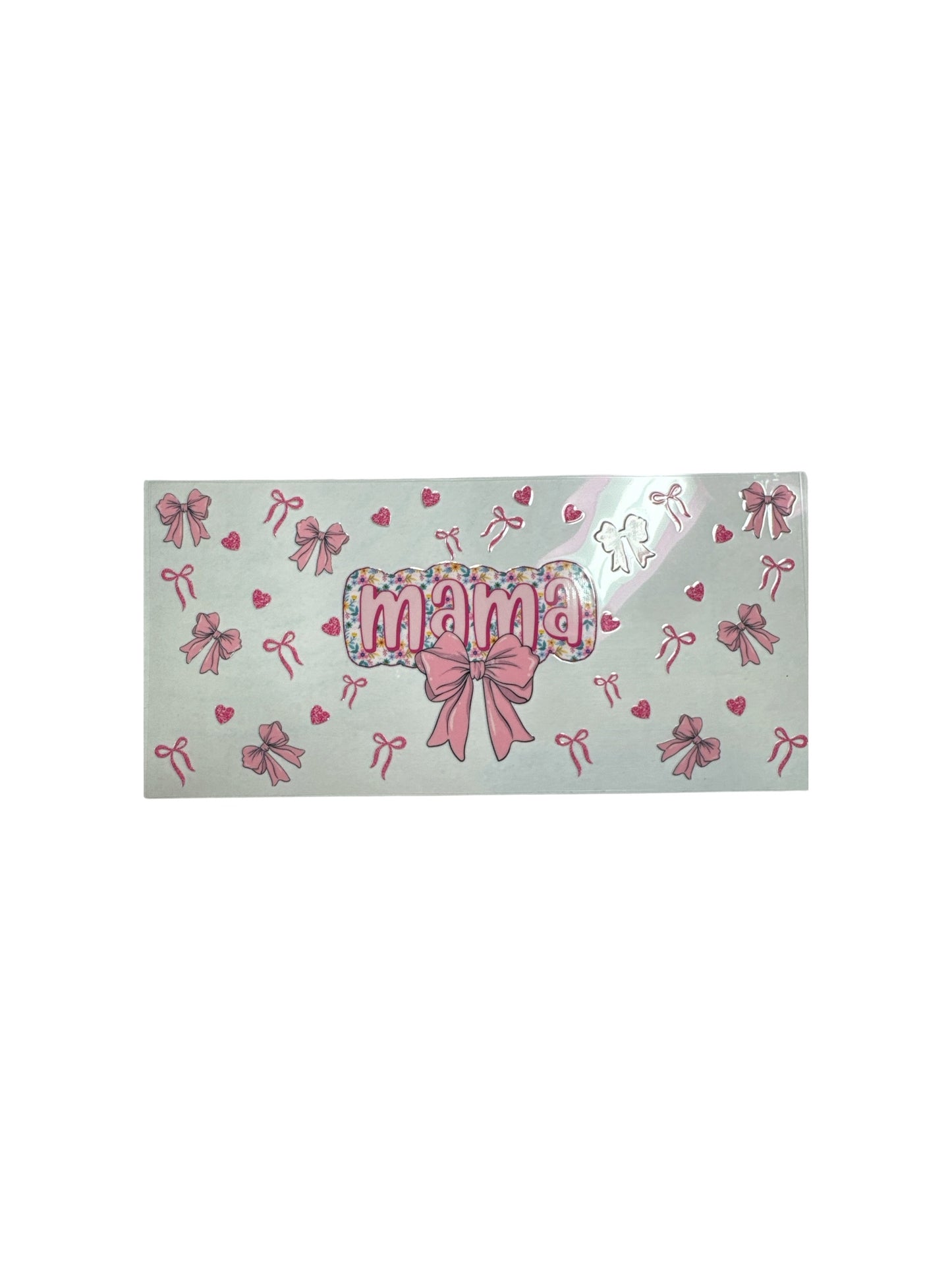 Mama with Flowers UV DTF 16oz Cup Wrap, #366