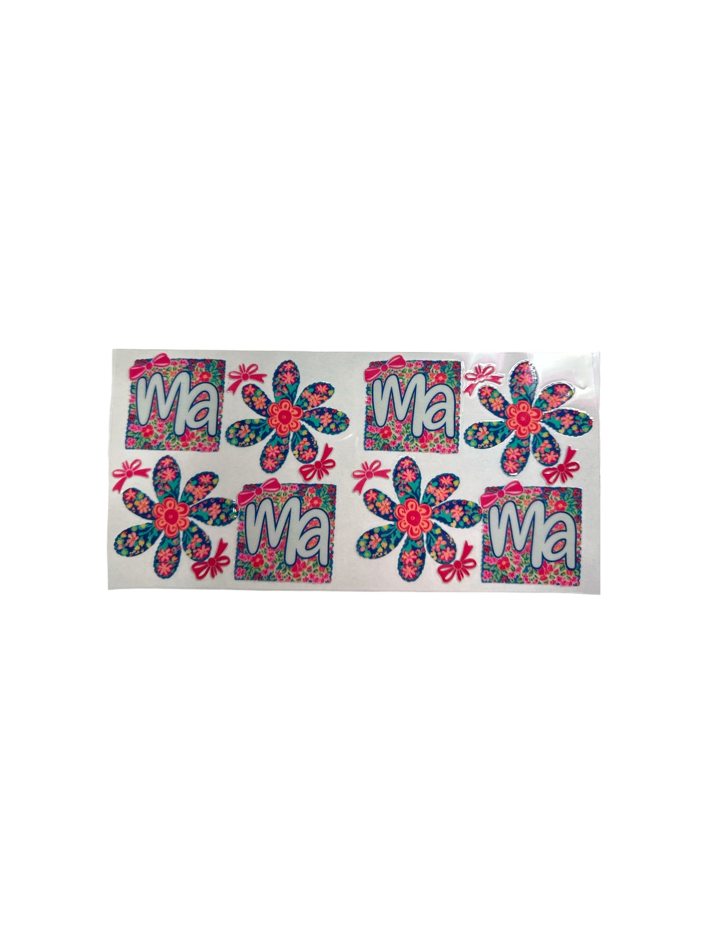 Mama Patchwork UV DTF 16oz Cup Wrap, #367