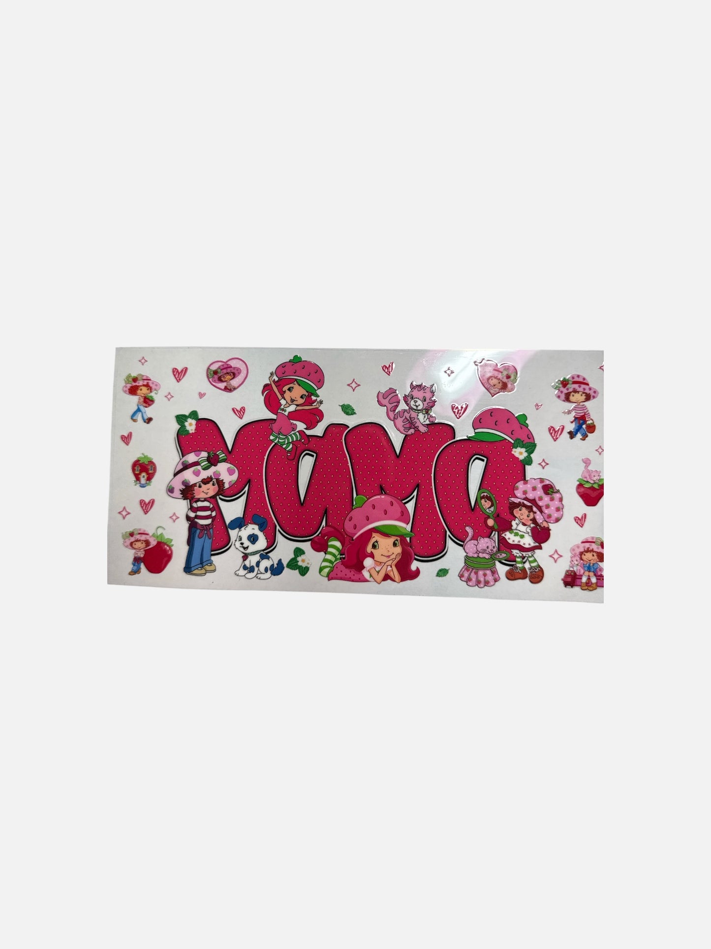 Mama with Strawberries UV DTF 16oz Cup Wrap, #384