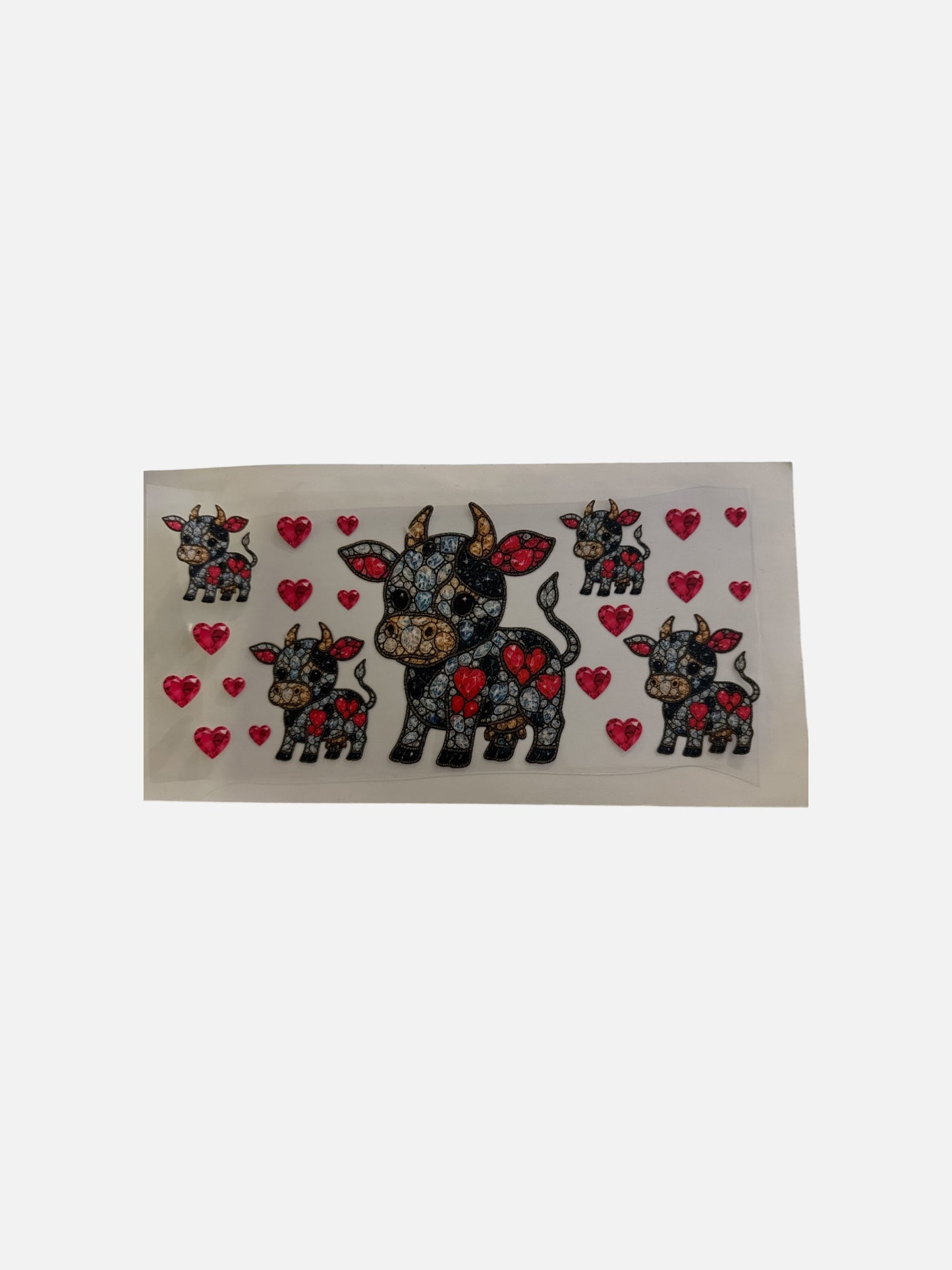 Bull Rhinestone Cup Wrap 16oz UV DTF Cup Wrap #493