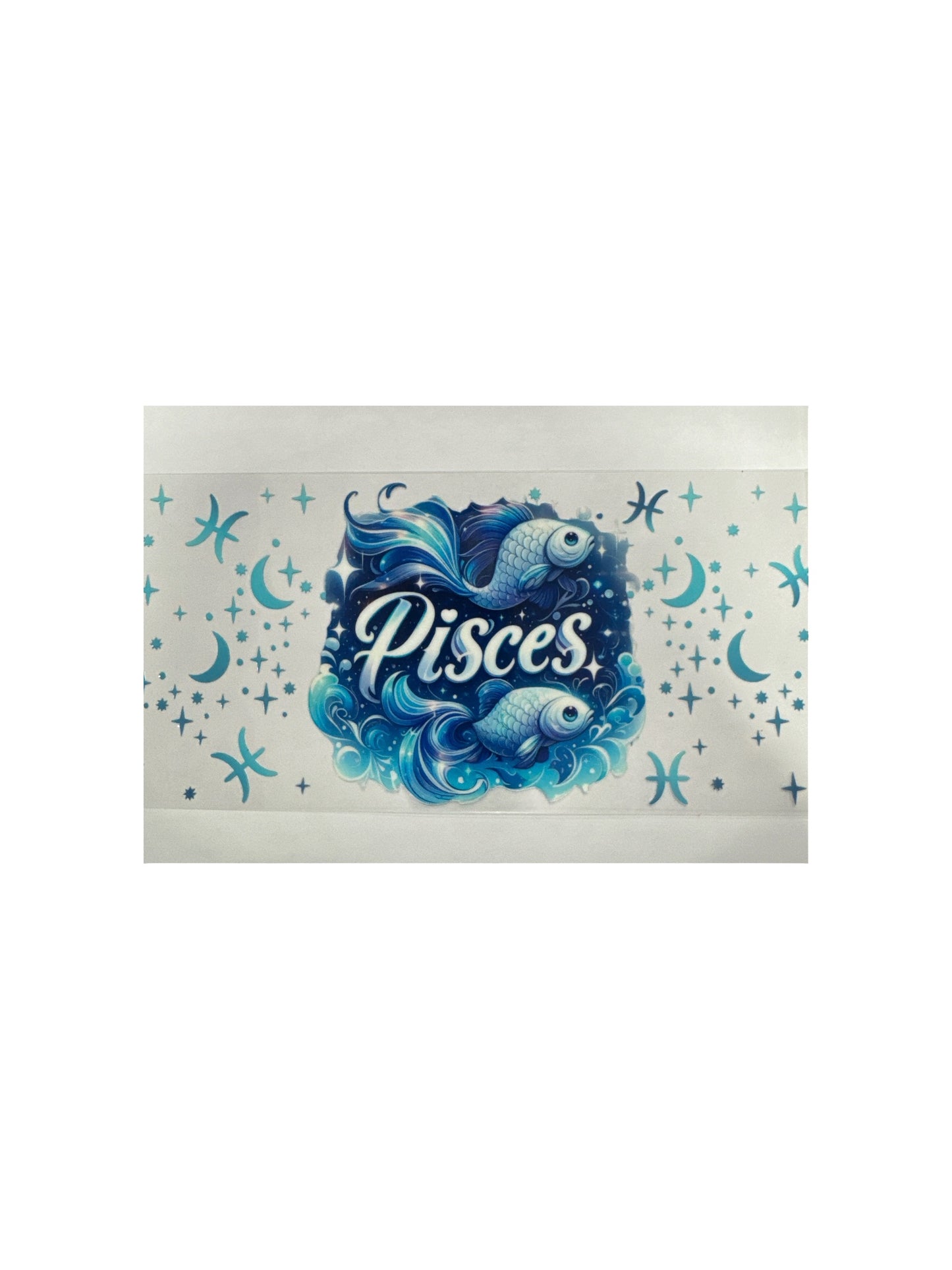 Pisces Zodiac Sign UV DTF 16oz Cup Wrap, #543 Tumbler Decal
