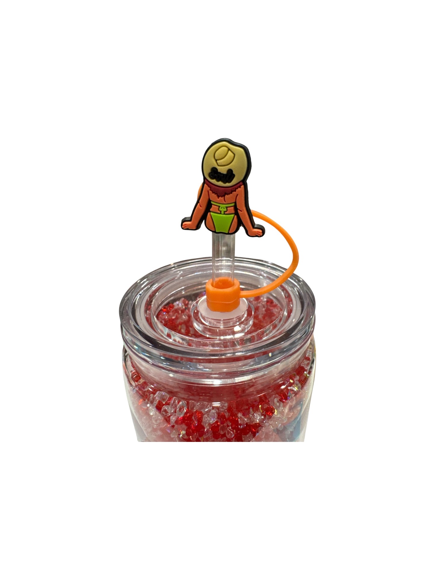 Bikini Babe Straw Topper – Cute Silicone Drink Accessory for Tumblers