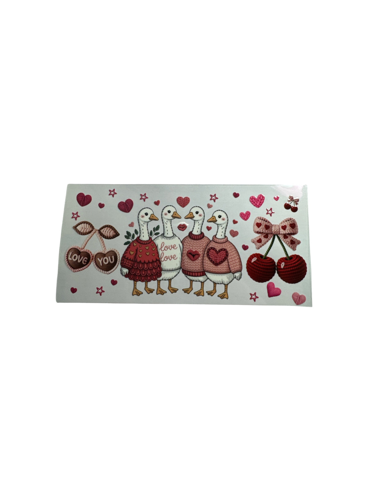 Goose Love Wrap 16oz UV DTF Cup Wrap #681