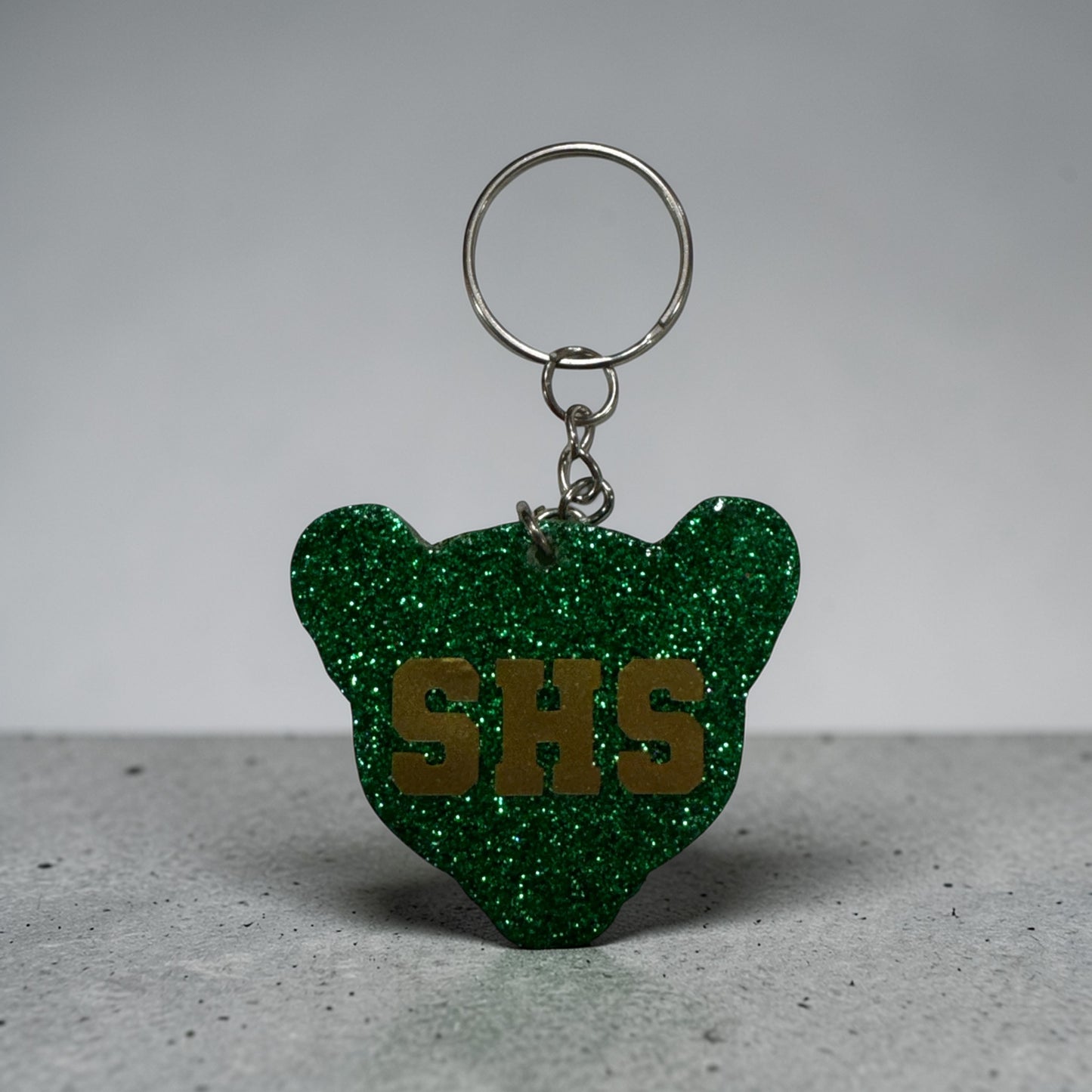 Cheetah Glitter Keychain – Personalized Name – Custom Animal Print Keychain - School Spirit Gifts