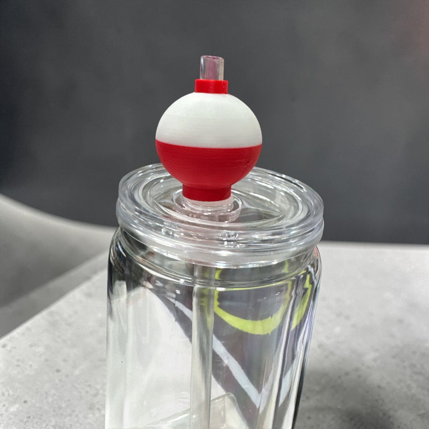 Fishing Bobber Straw Topper– Cute Silicone Drink Accessory for Tumblers