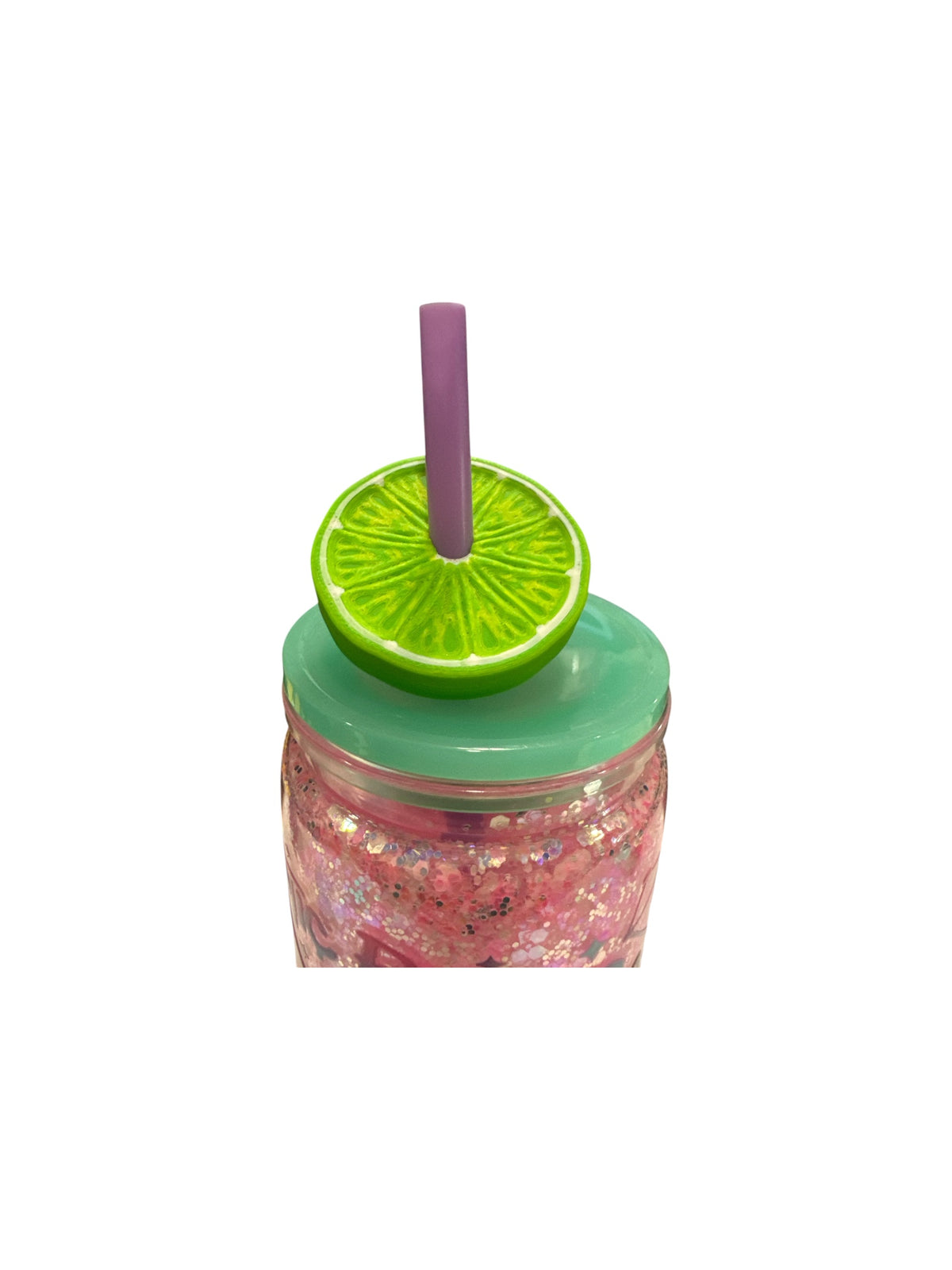 Lime Slice/Slant 3D Straw Topper – Drink Accessory for Tumblers