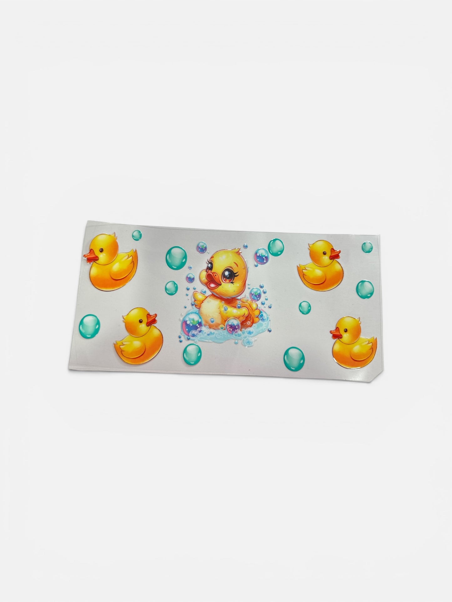 Duck - "Ducky taking a bath" Animal UV DTF 16oz Cup Wrap, #274 Tumbler Decal