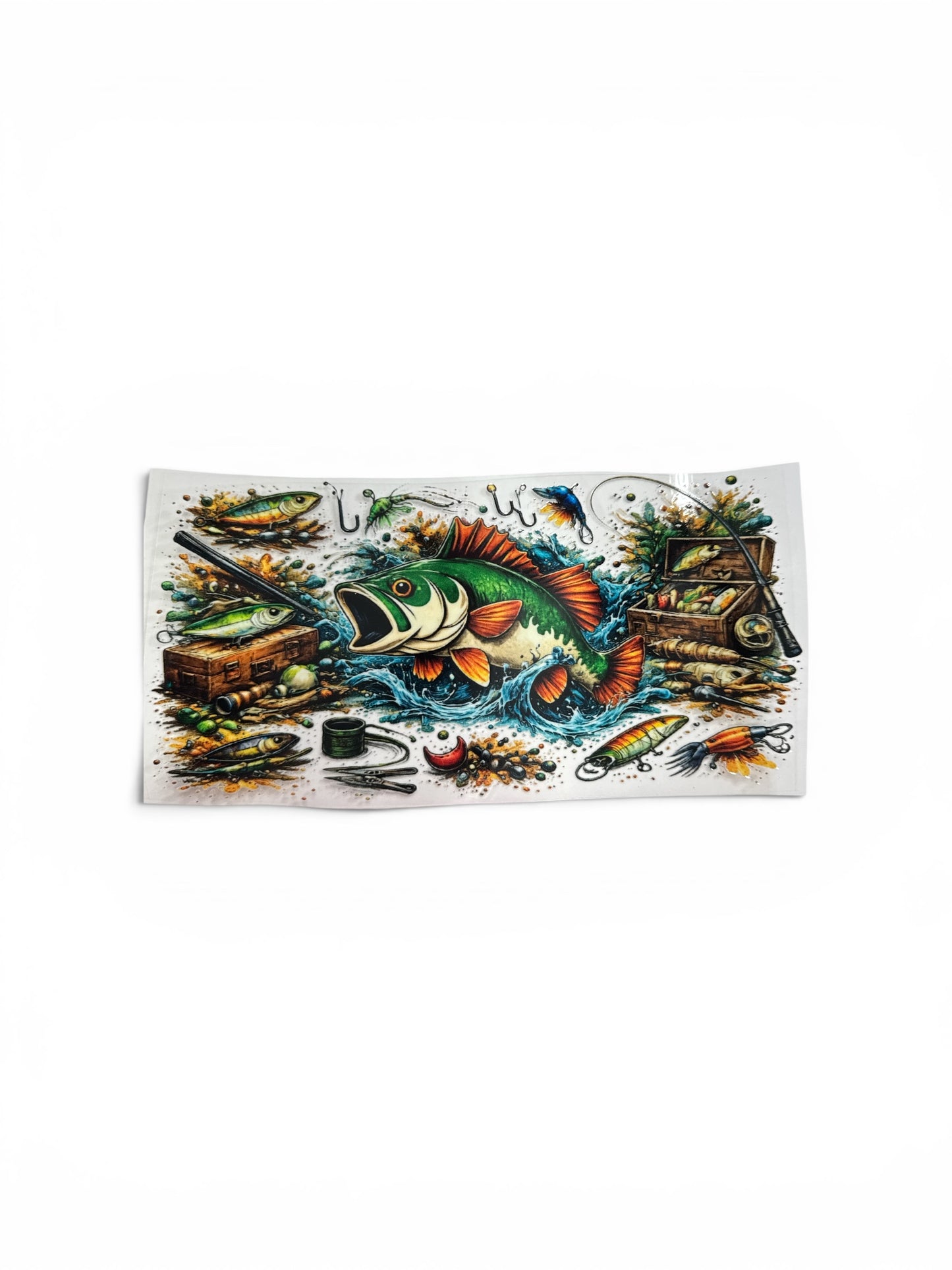 Fish UV DTF Cup Wrap - Fishing Animal UV DTF 16oz Cup Wrap, #277 Tumbler Decal