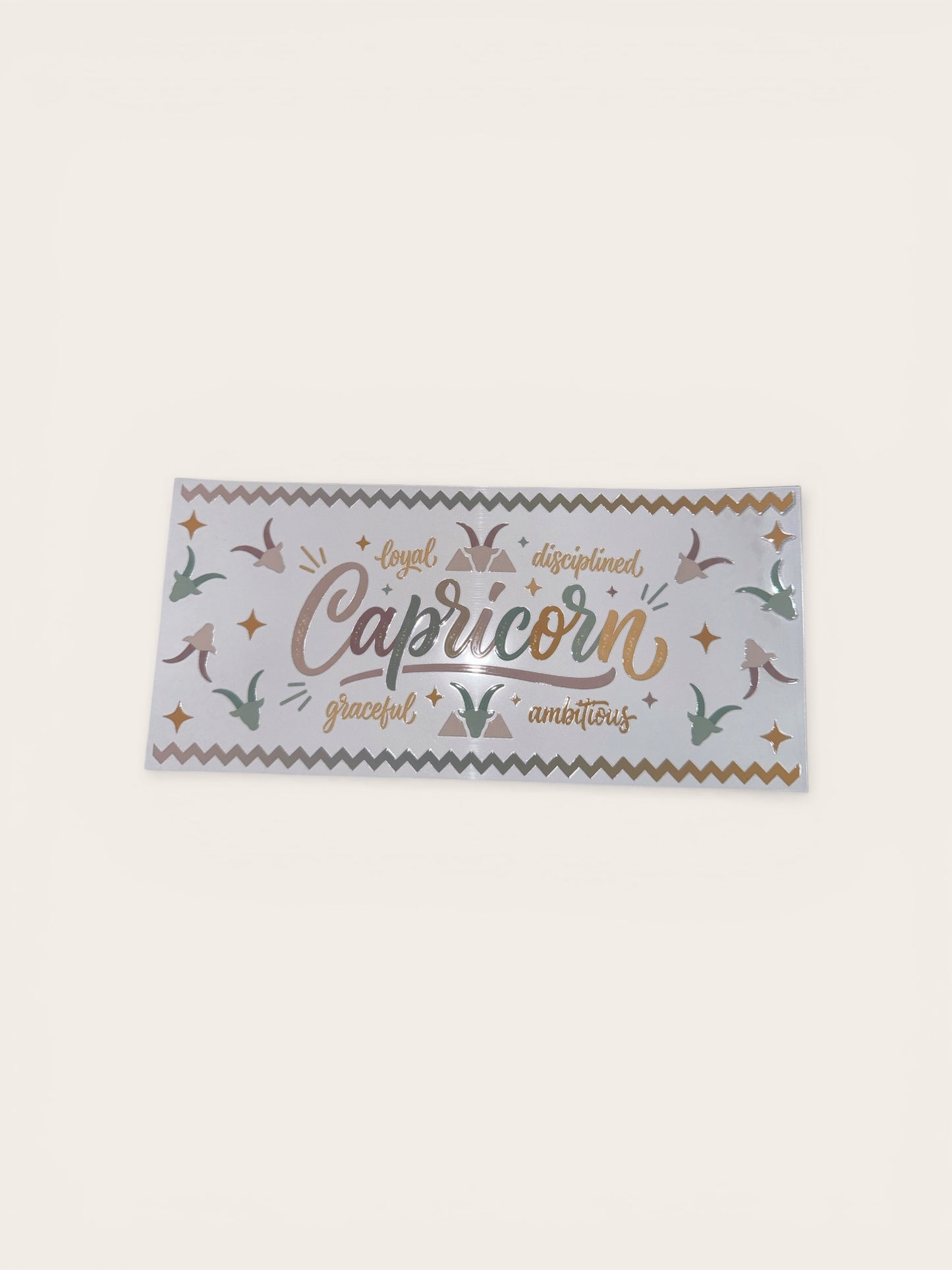 Capricorn Zodiac Sign UV DTF 16oz Cup Wrap, #207 Tumbler Decal