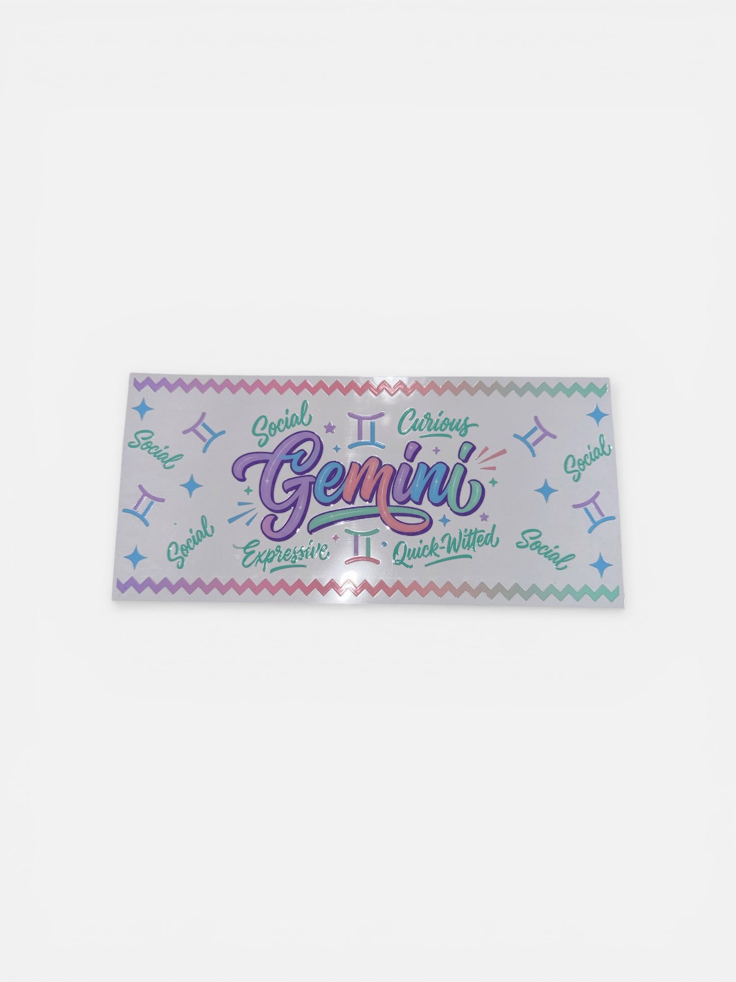 Gemini Zodiac Sign UV DTF 16oz Cup Wrap, #209 Tumbler Decal
