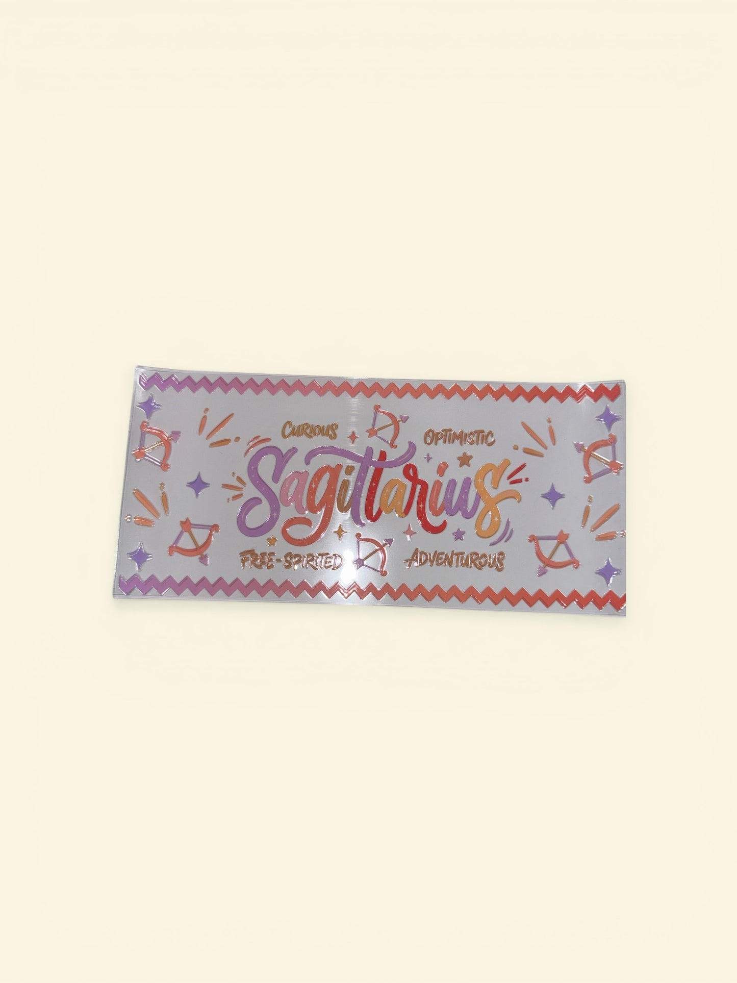 Sagittarius Zodiac Sign UV DTF 16oz Cup Wrap, #227 Tumbler Decal