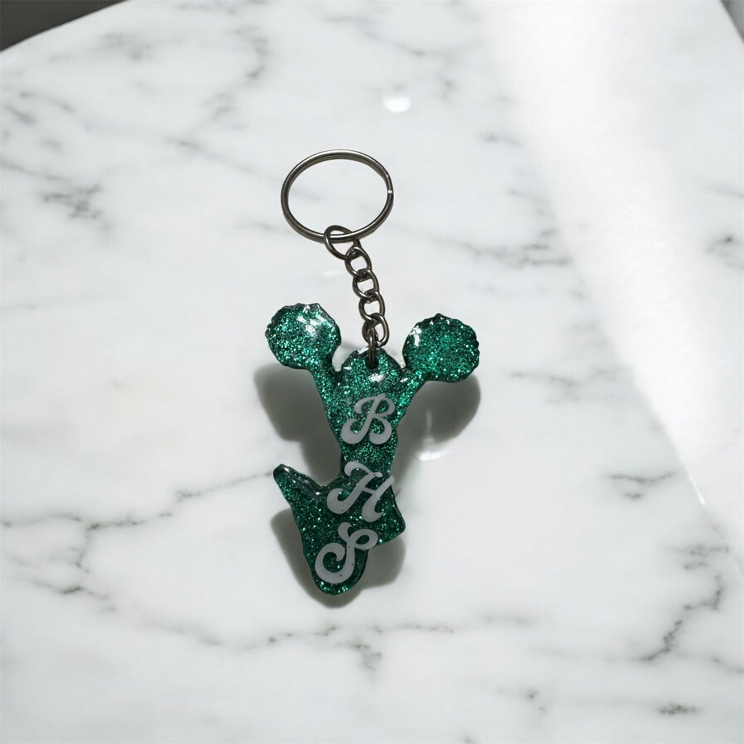 Cheerleader with Poms Keychain 2INCH – Cute Spirit Pom Pom Bag Charm