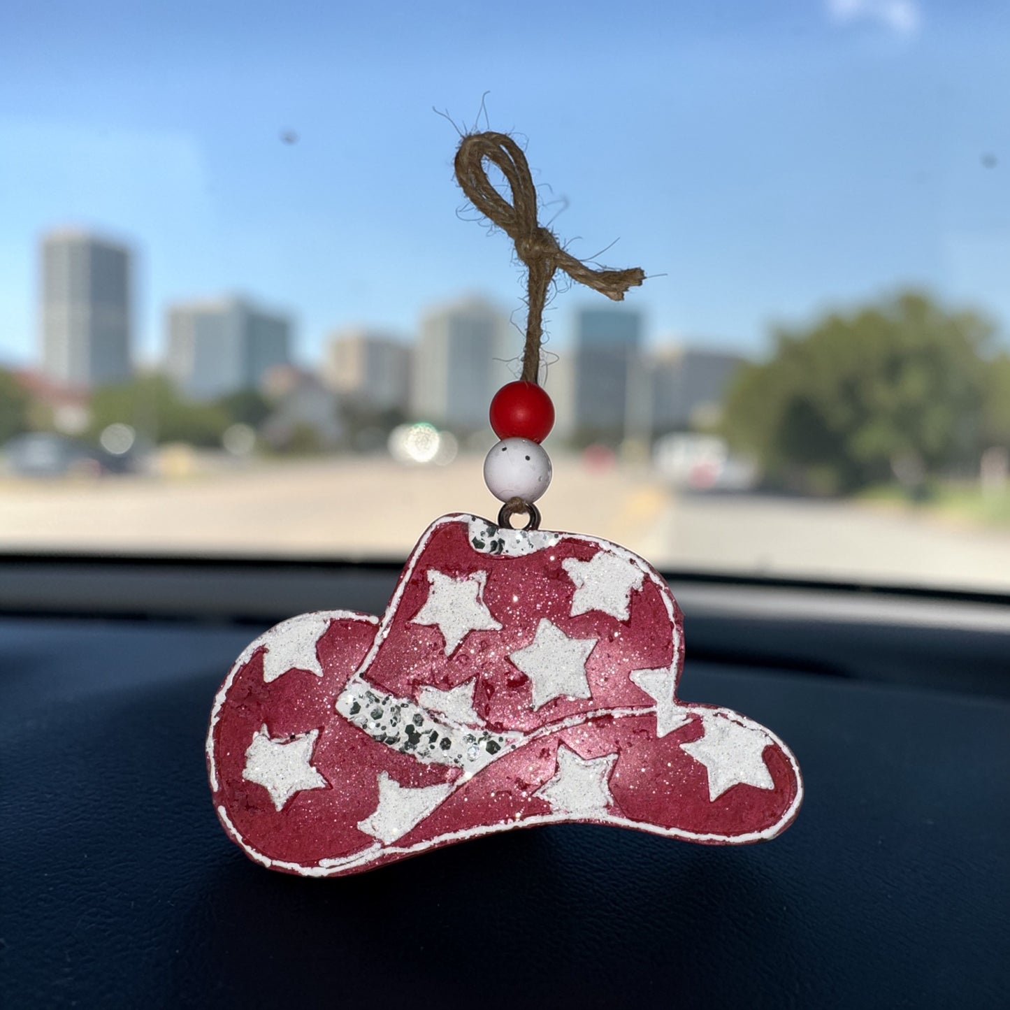 Cowboy Hat Car Freshie – Handmade Hanging Car Air Freshener