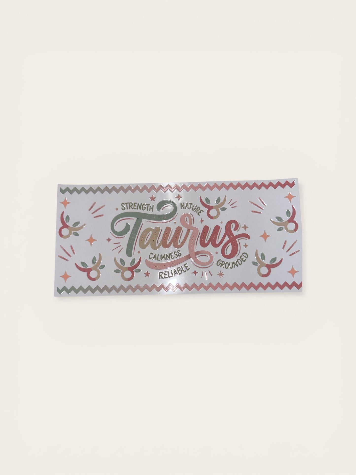 Taurus Zodiac Sign UV DTF 16oz Cup Wrap, #231 Tumbler Decal
