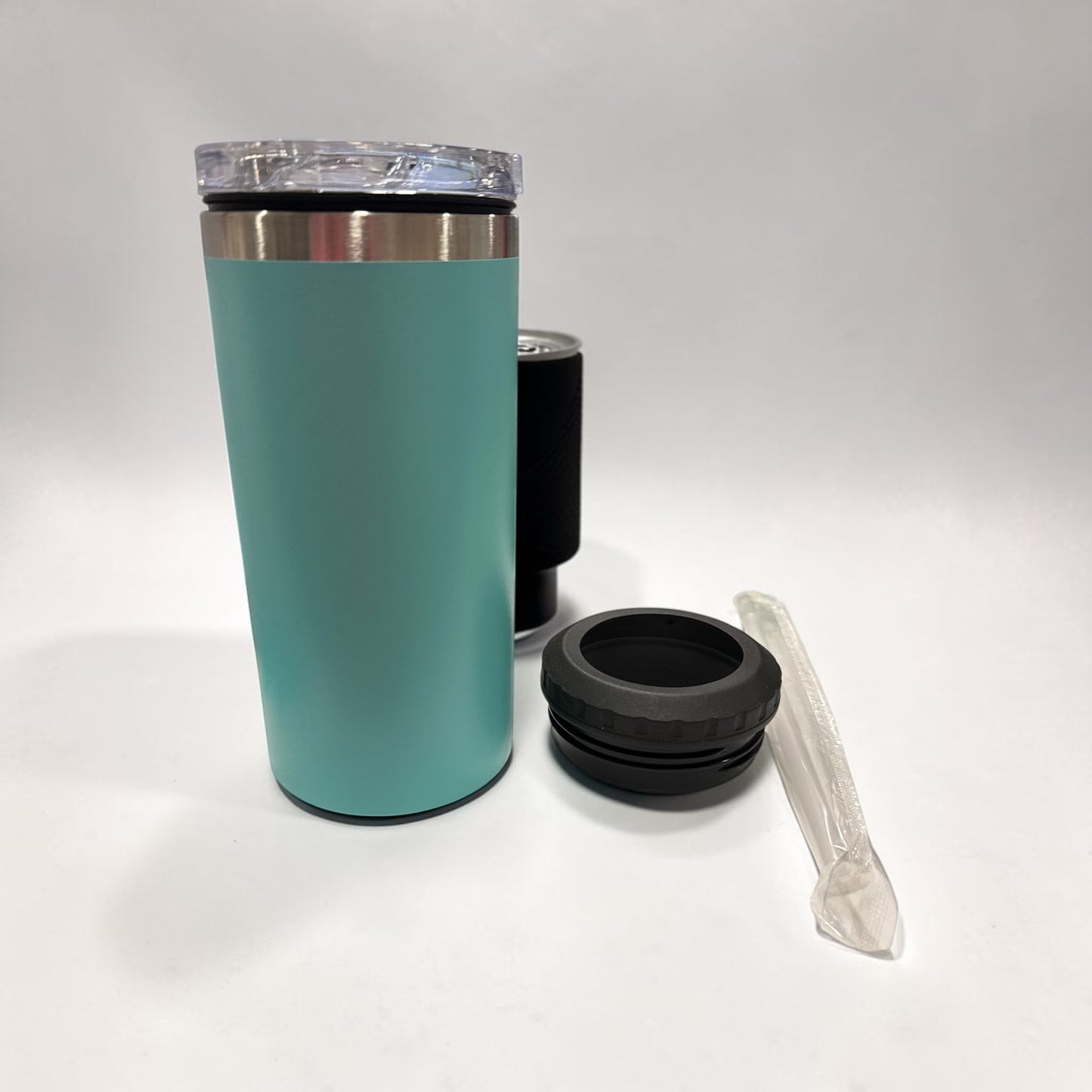 16oz Can Cooler 4 in 1 with Opener Stainless Steel