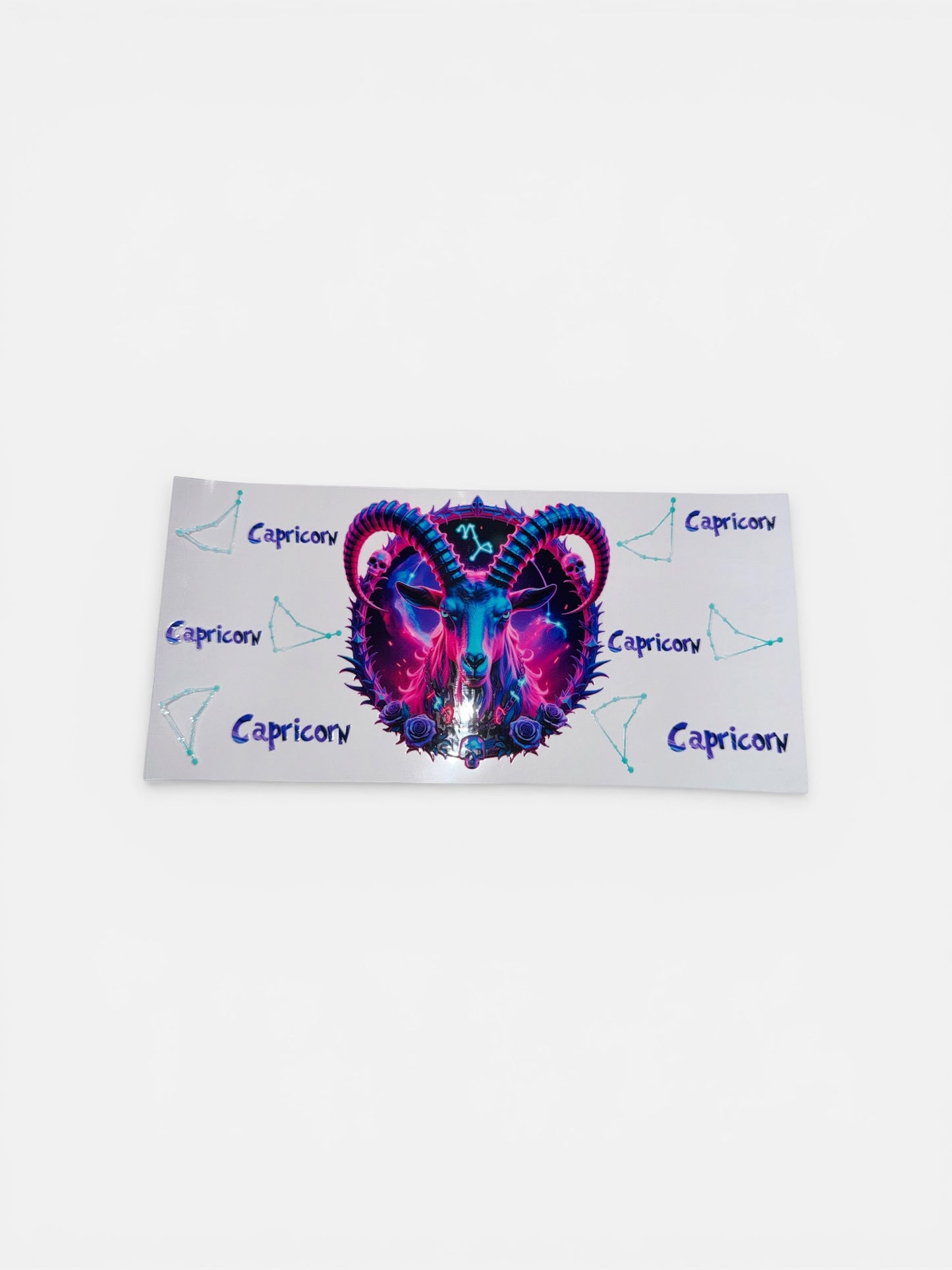 Capricorn Zodiac Sign UV DTF 16oz Cup Wrap, #206 Tumbler Decal