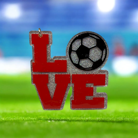 LOVE Soccer Sport 3-inch Keychain – Athletic “O” Design for Sports Fans